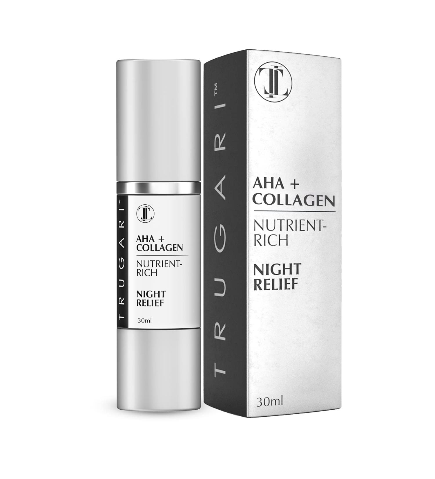 Shop AHA + Collagen Facial Night Serum | Anti-Aging & Nutrient-Rich | Global Shipping - Buy Online on GoSupps.com