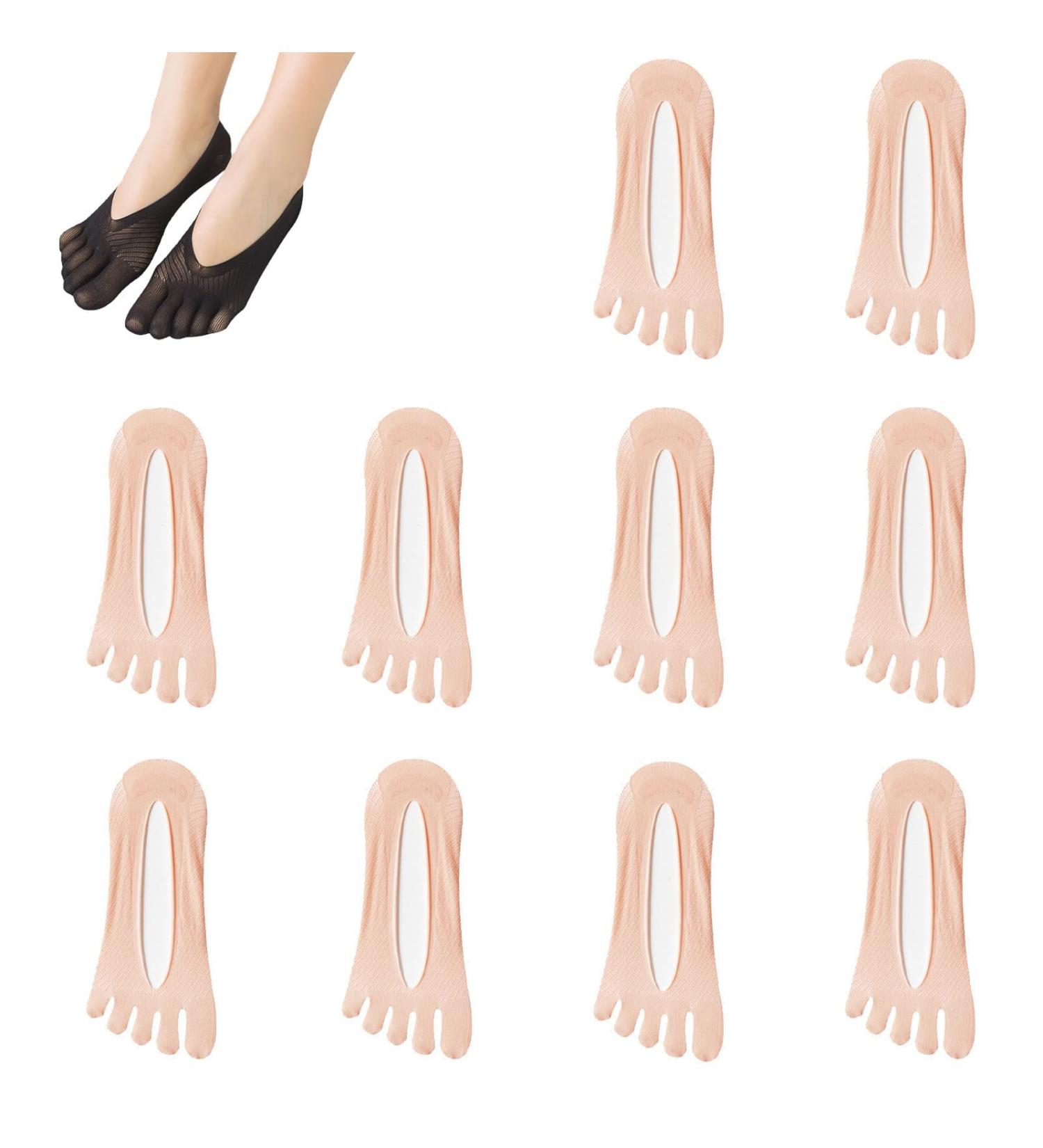 LXCJZY Orthoes Bunion Relief Socks | Anti-Bunion Split Toe Compression Socks - Pink (10 Pairs) - Buy Online on GoSupps.com