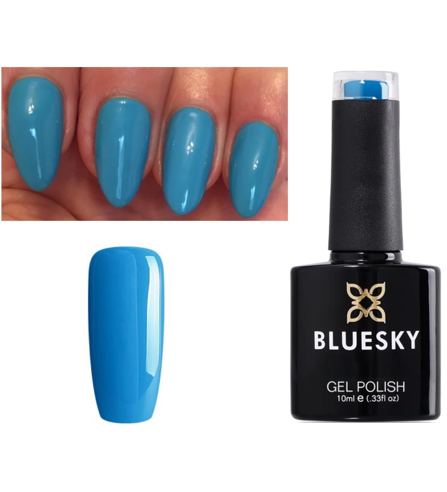 Bluesky Gel Nail Polish BLUE CERULEAN SEA CLASSIC Turquoise Blue/Green 80581 Nail UV LED Soak Off 10ml - Buy Online on GoSupps.com