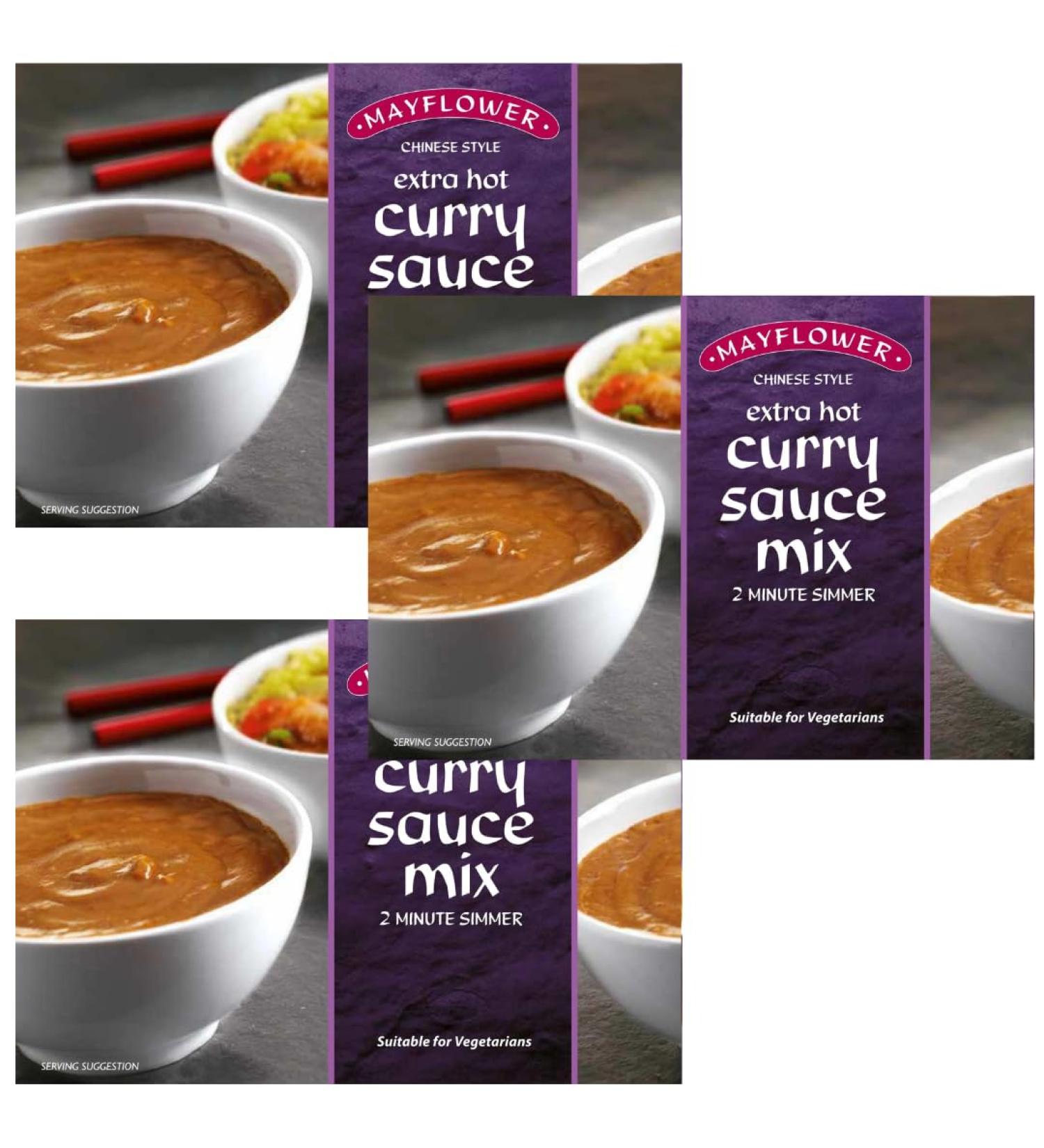 Curry Sauce Bundle with Mayflower Chinese Style Extra Hot Curry Sauce Mix 255g (3 Pack)