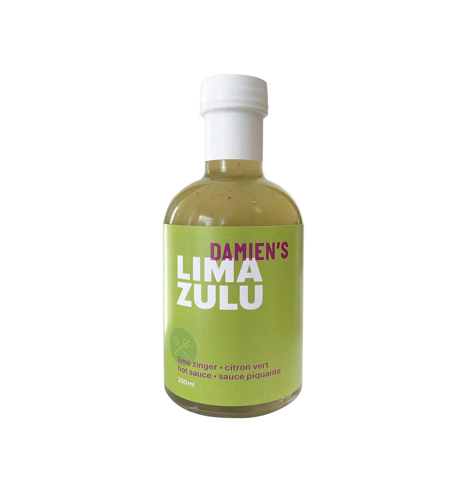 Damien's Lima Zulu Gourmet Fresh Lime Hot Sauce 200mL - Buy Online on GoSupps.com