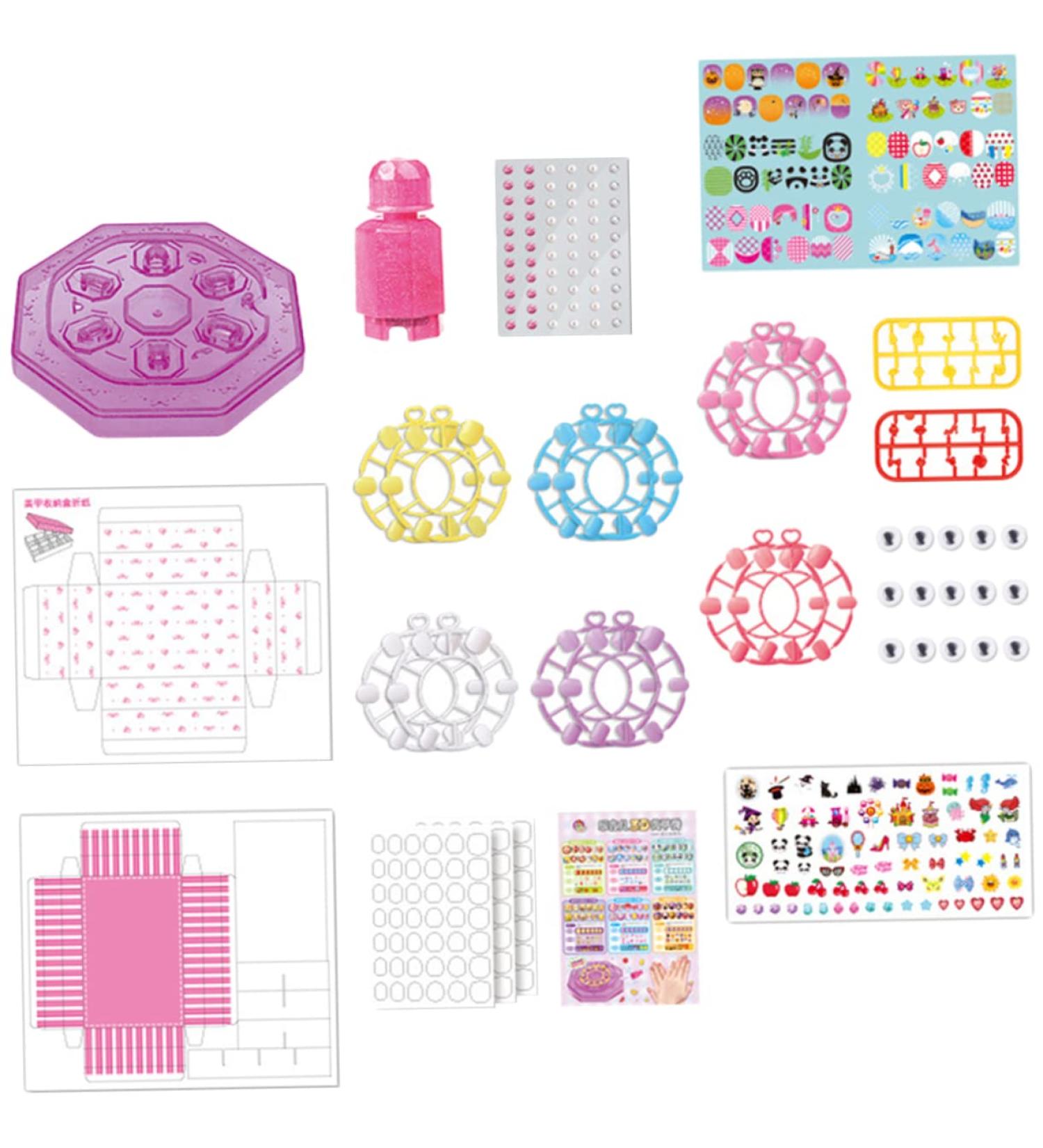 Beatifufu 1 Set Children's Nail Art Toys Nail Art Kit for Birthday Nail Tip Fake Kit Makeup Kit for Girl Nail Art Kit for Children Toys Nail Art Decoration Kit - Buy Online on GoSupps.com