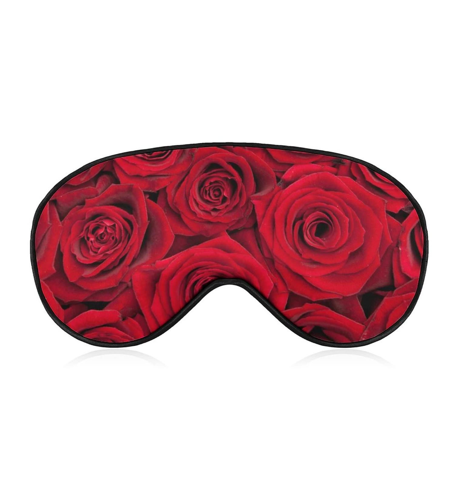 Shop Red Rose Flower Sleep Mask for Women | Adjustable Eye Shades & Elastic Strap | International Shipping Available - Buy Online on GoSupps.com