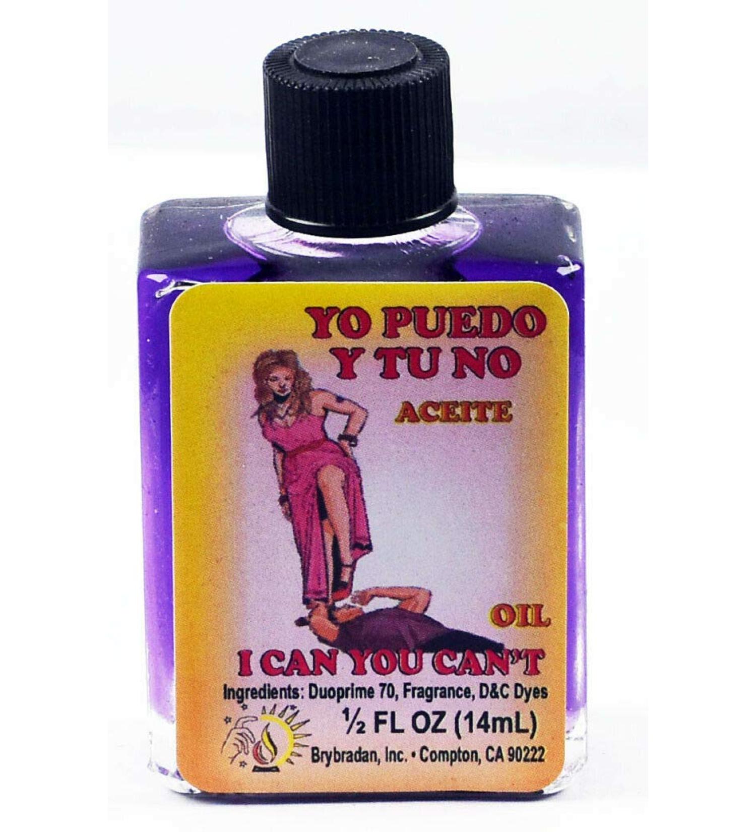 1 Piece BRYBRADAN I CAN You Can't Spiritual Oil YO PUEDO Y TU NO ACEITE ESPIRITUAL 1/2 FL OZ 14.7ML I CAN YOU CAN'T 1 Fl Oz (Pack of 1)