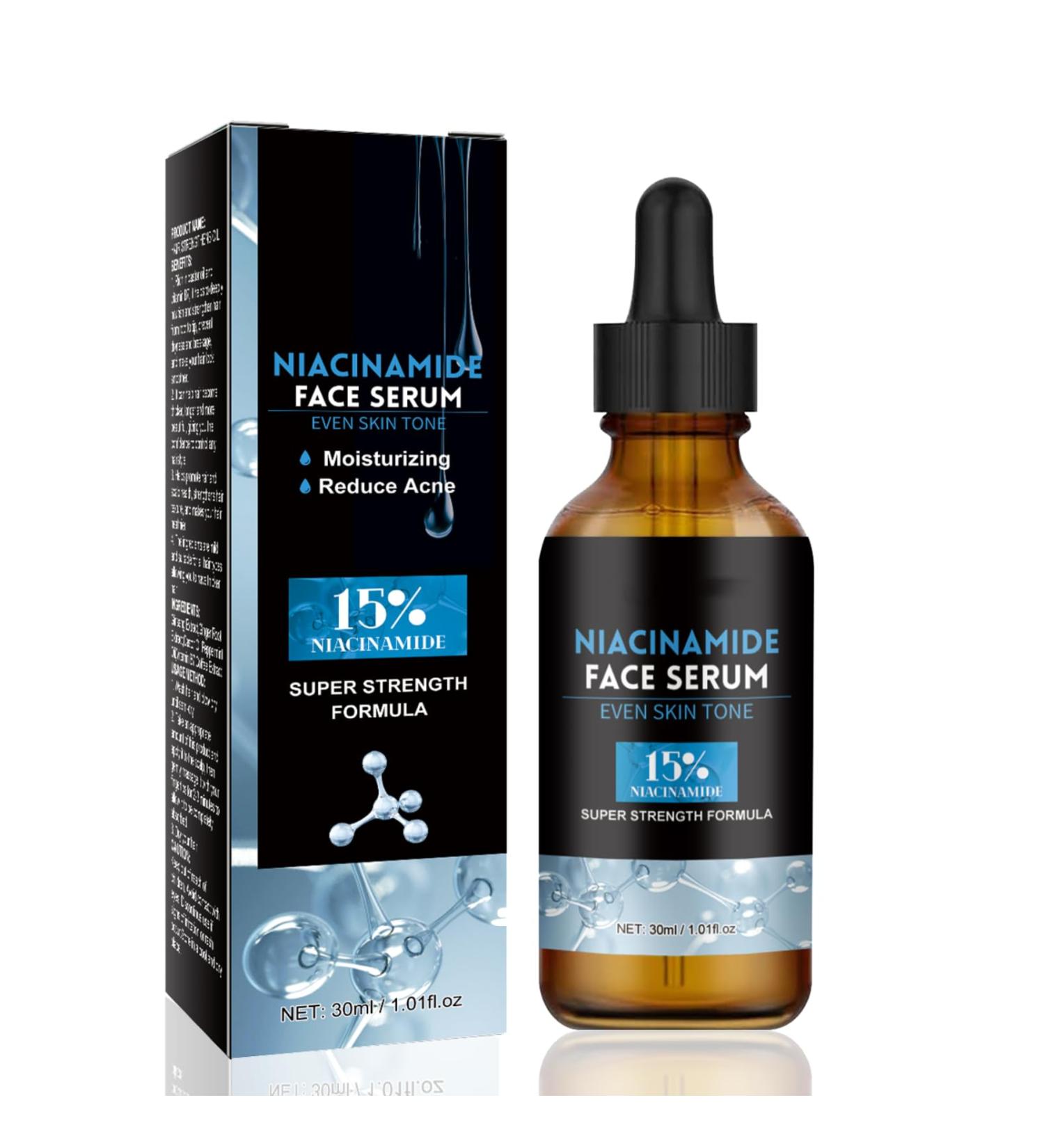 Face Serum for Women - 15% Niacinamide Serum - Hyaluronic Acid Serum for Face - Dark Spot Correcting Glow Serum - Moisturizing Collage Face Serum - Reduce Acne Nourish - Buy Online on GoSupps.com