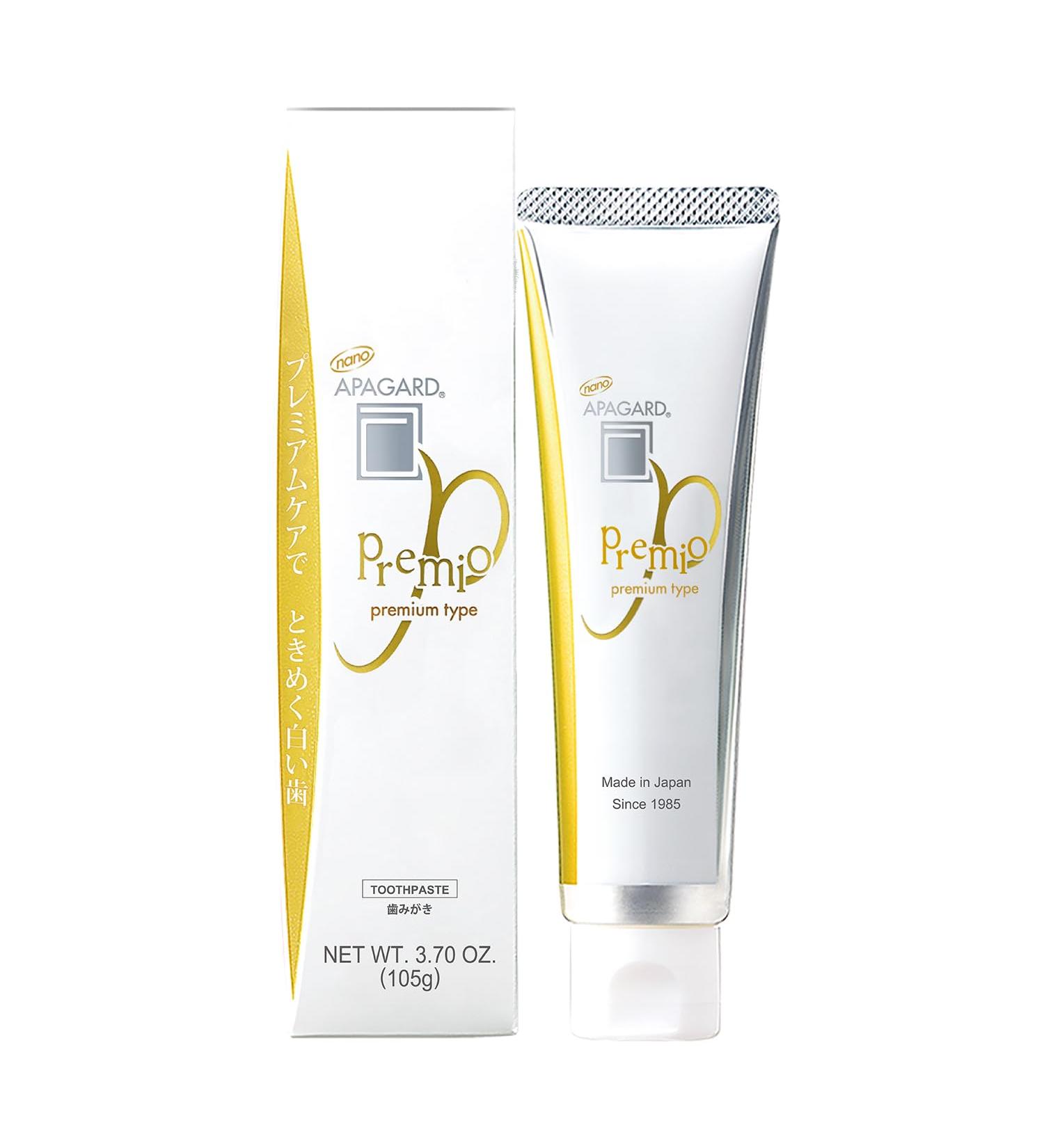 APAGARD Premio Sangi's Nano-Hydroxyapatite Toothpaste for Naturally Whiter Teeth. Fluoride-Free Premium Type 105g / 3.7 oz Double Mint Flavor Single Pack 1pk Double Mint - Buy Online on GoSupps.com