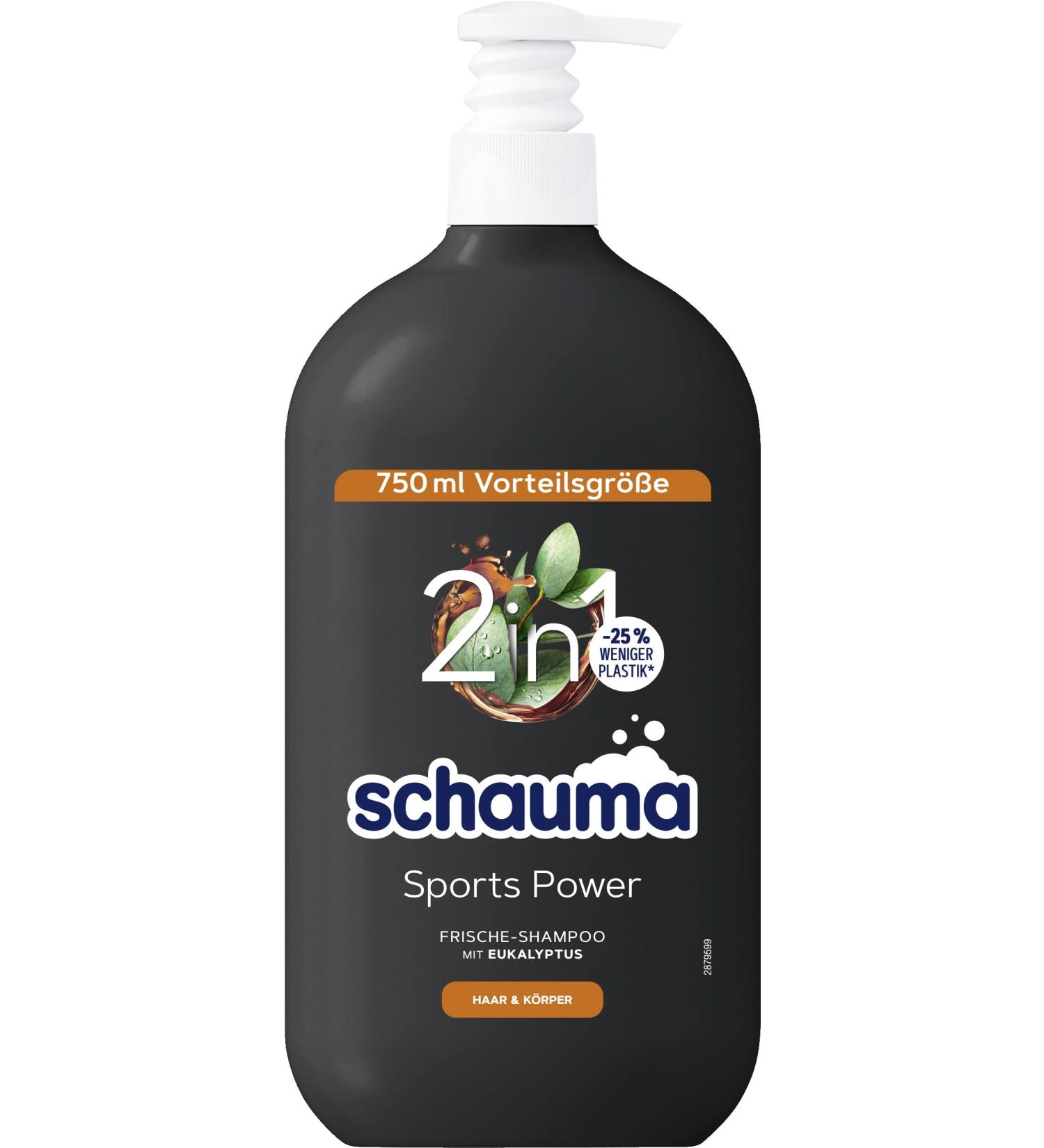 Schwarzkopf Henkel Schwarzkopf Schauma 2in1 freshness shampoo Sports Power 750 ml hair shampoo with invigorating formula for hair and body shampoo & shower gel strengthens the hair and gives a fresh kick - Buy Online on GoSupps.com