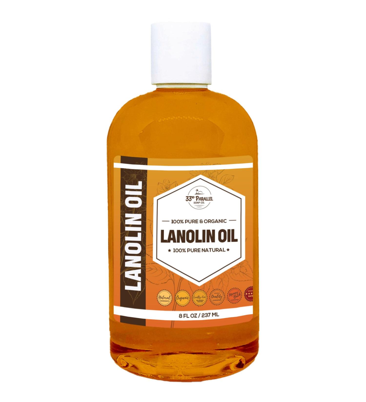 Lanolin Oil (8oz) | Cold Pressed Unrefined |Deep Moisturizer for Skin, Lips & Hair | Softens, Protects & Restores Dry or Cracked Skin | Natural Emollient for Creams, Balms & Conditioners | 8 Ounces - Buy Online on GoSupps.com