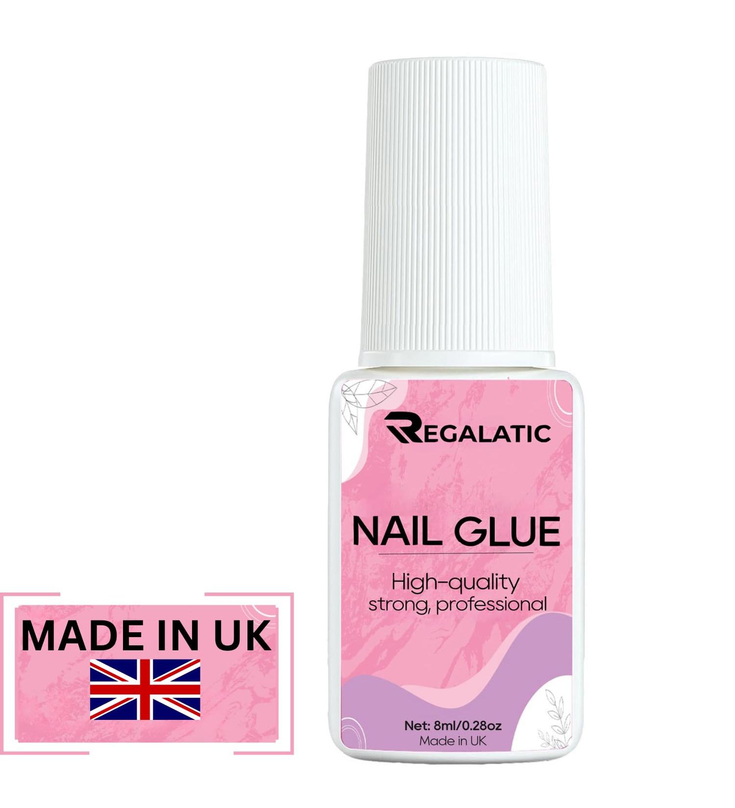 Regalatic Nail Glue Super Strong Brush-On Nail Glue For False Nails Acrylic Tips Stick On Nails 8ml 1 - Buy Online on GoSupps.com