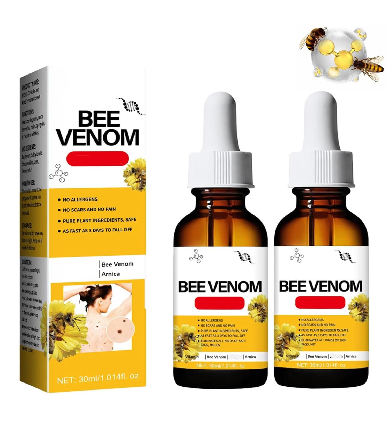 2pc Bee VenomTag Remover 30ml Bee Venom Soothing Essence Bee Venom for All Skin Types Cream - Buy Online on GoSupps.com