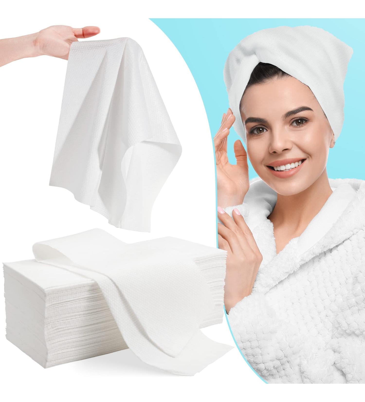 Noverlife 50 Pack Disposable Hair Towels - Non-Woven Salon & Spa Towels for Hair Drying, Foot Bath, and Travel - Disposable Guest Towel for Hair Care - Buy Online on GoSupps.com