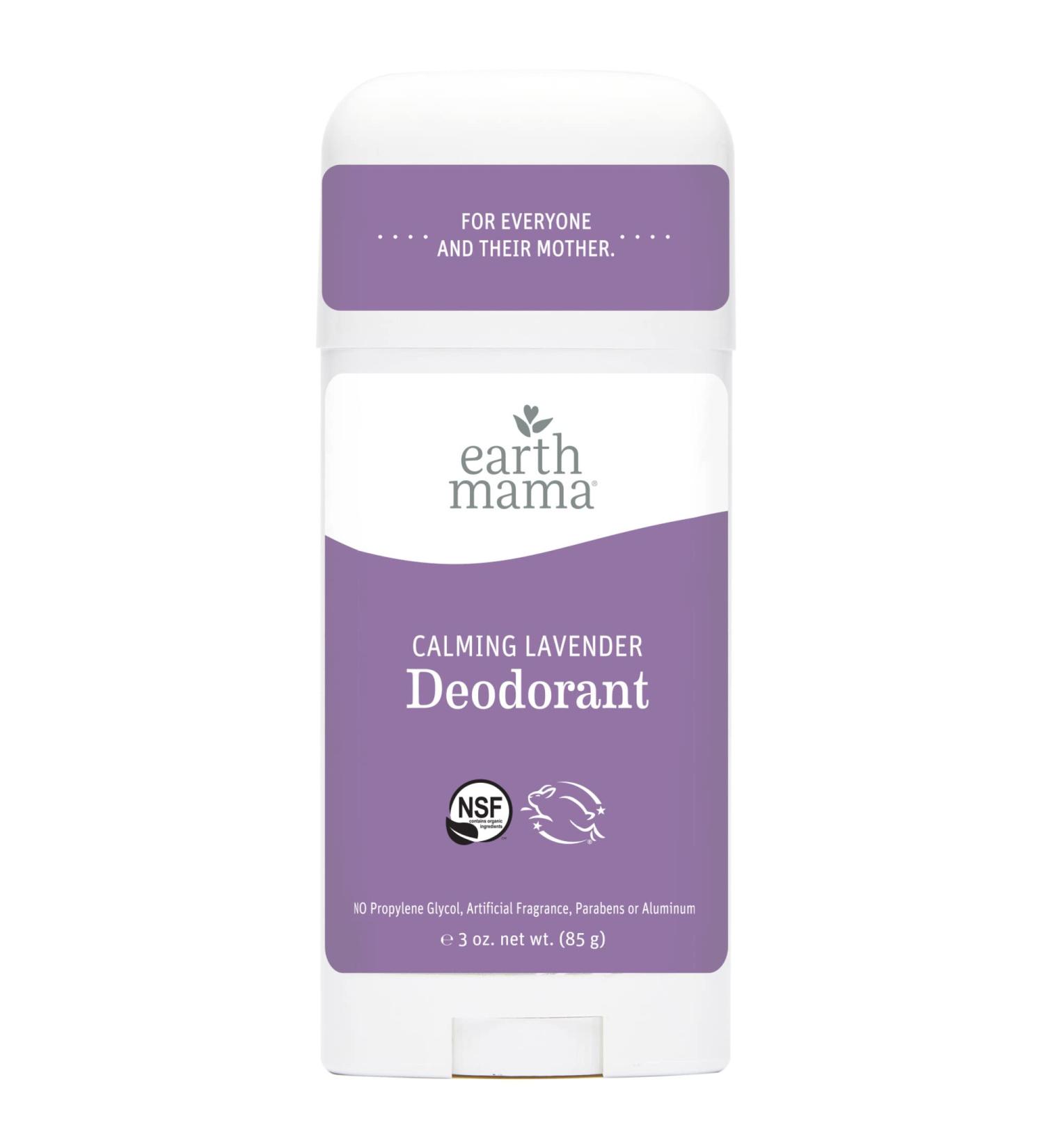 Calming Lavender Deodorant | Earth Mama | Organic & Safe for Sensitive Skin, Pregnancy & Breastfeeding - 3 oz - Buy Online on GoSupps.com