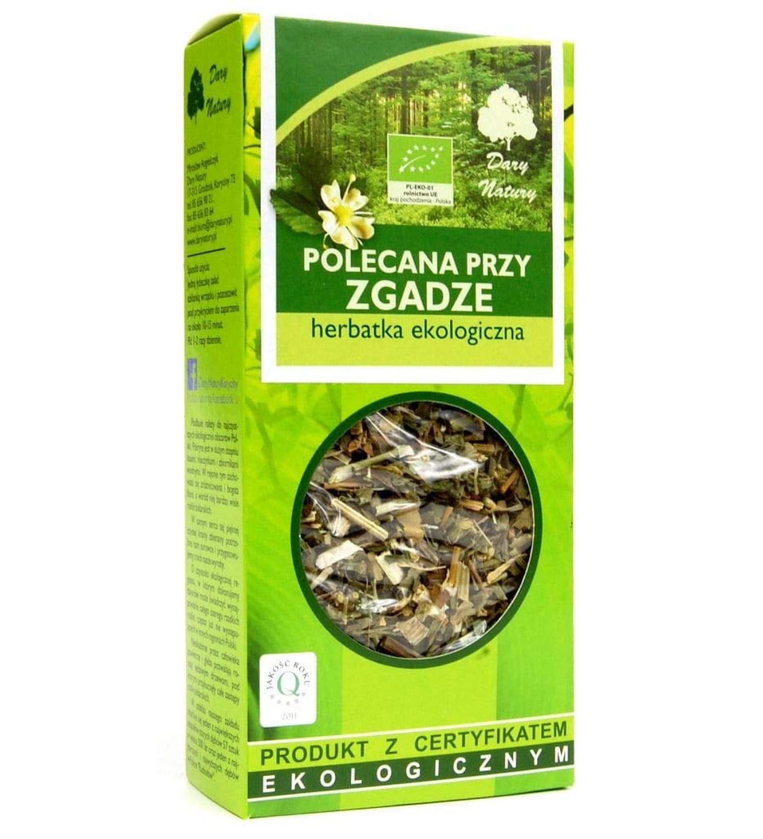 Dary Natury RECOMMENDED TEA FOR HEARTBURN ORGANIC 50g - DARY NATURY