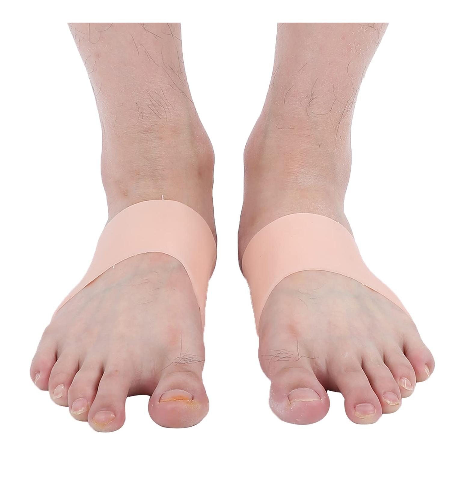 Flat Foot Socks & Insoles - Thick Foot Pad for Comfort | Elastic & Portable for Home & Outdoor Use (Bright Skin Tone L Size) - Buy Online on GoSupps.com