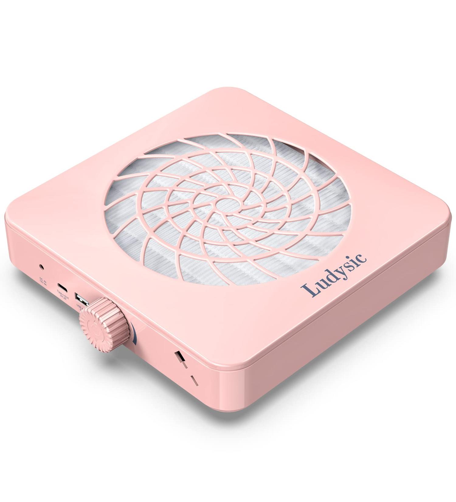 Reusable Filter Nail Dust Collector - Powerful Fan, Low Noise - Pink - Ideal for Nail Salon or Home Use - Buy Online on GoSupps.com