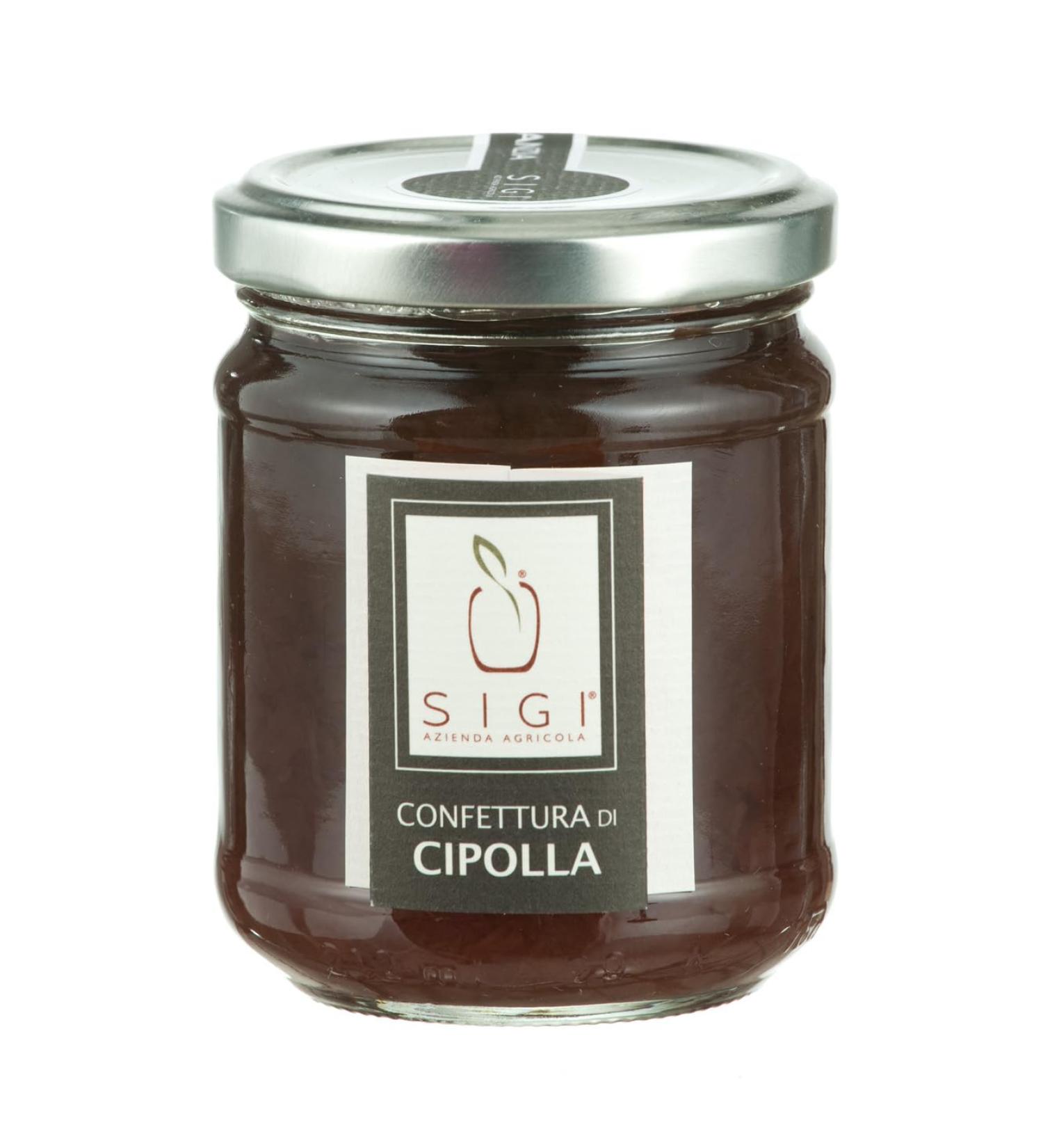 SIGI Azienda Agricola ONION Jam | Free of Food Dyes Preservatives and Additives | 100% Artisanal and Natural | Handmade and Made in Italy | Jar 220gr.