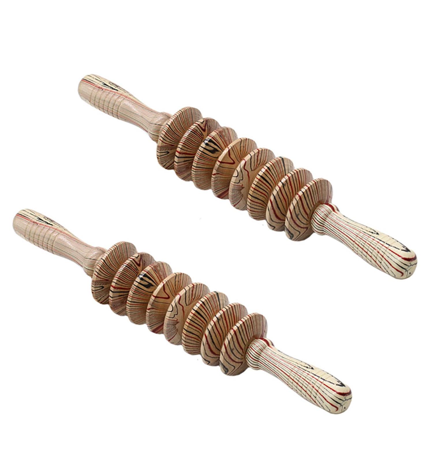 Massur en Bois - Maison Roue en Bois 9 Rouleaux | Outil de Massage Acupression pour Corps Dos paules Bras et Jambes - Livraison Internationale - Buy Online on GoSupps.com