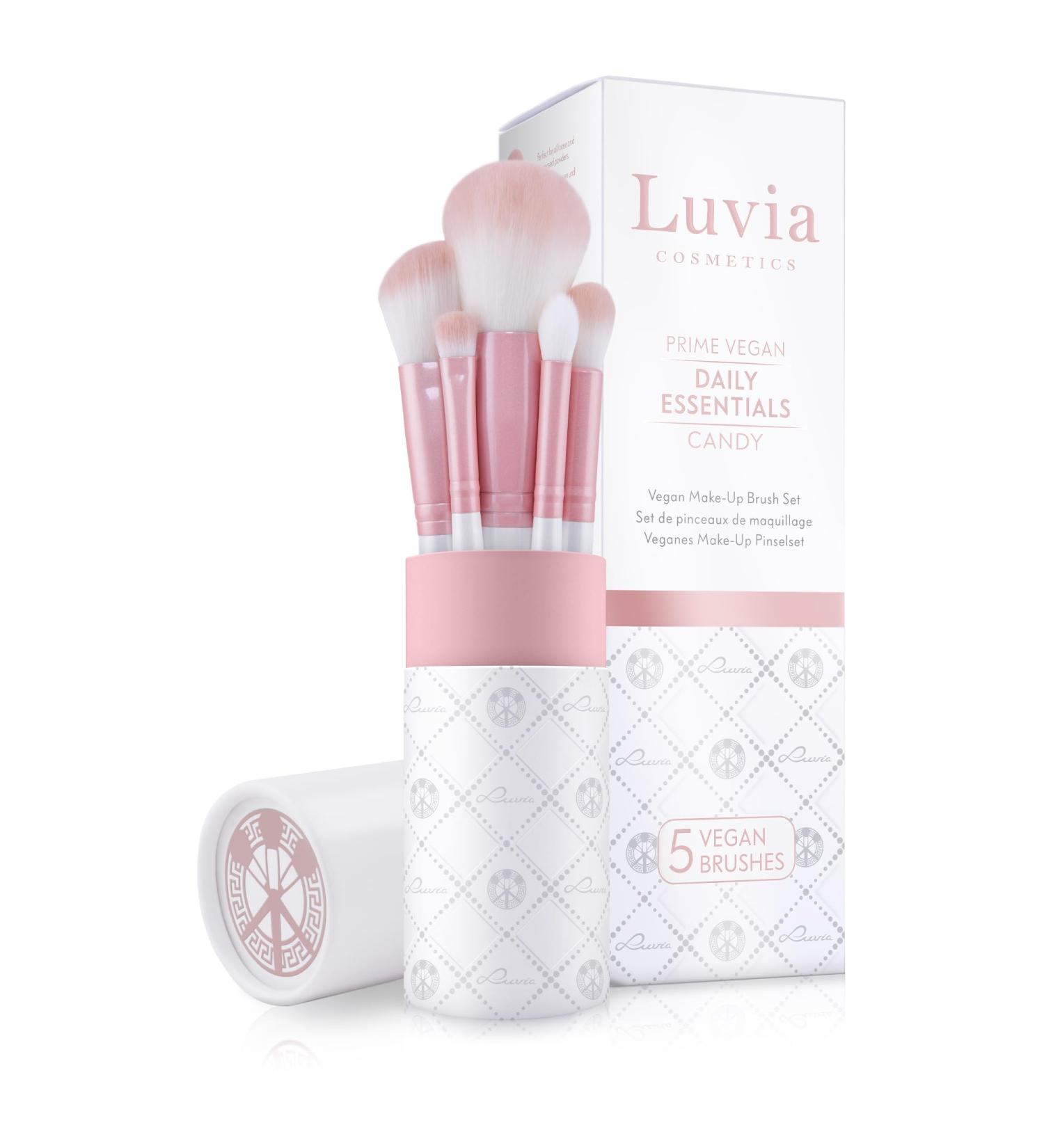 Buy Luvia Daily Essentials Makeup Brush Set | 5 Vegan Cosmetic Brushes for Powder & Eyes - International Shipping - Buy Online on GoSupps.com