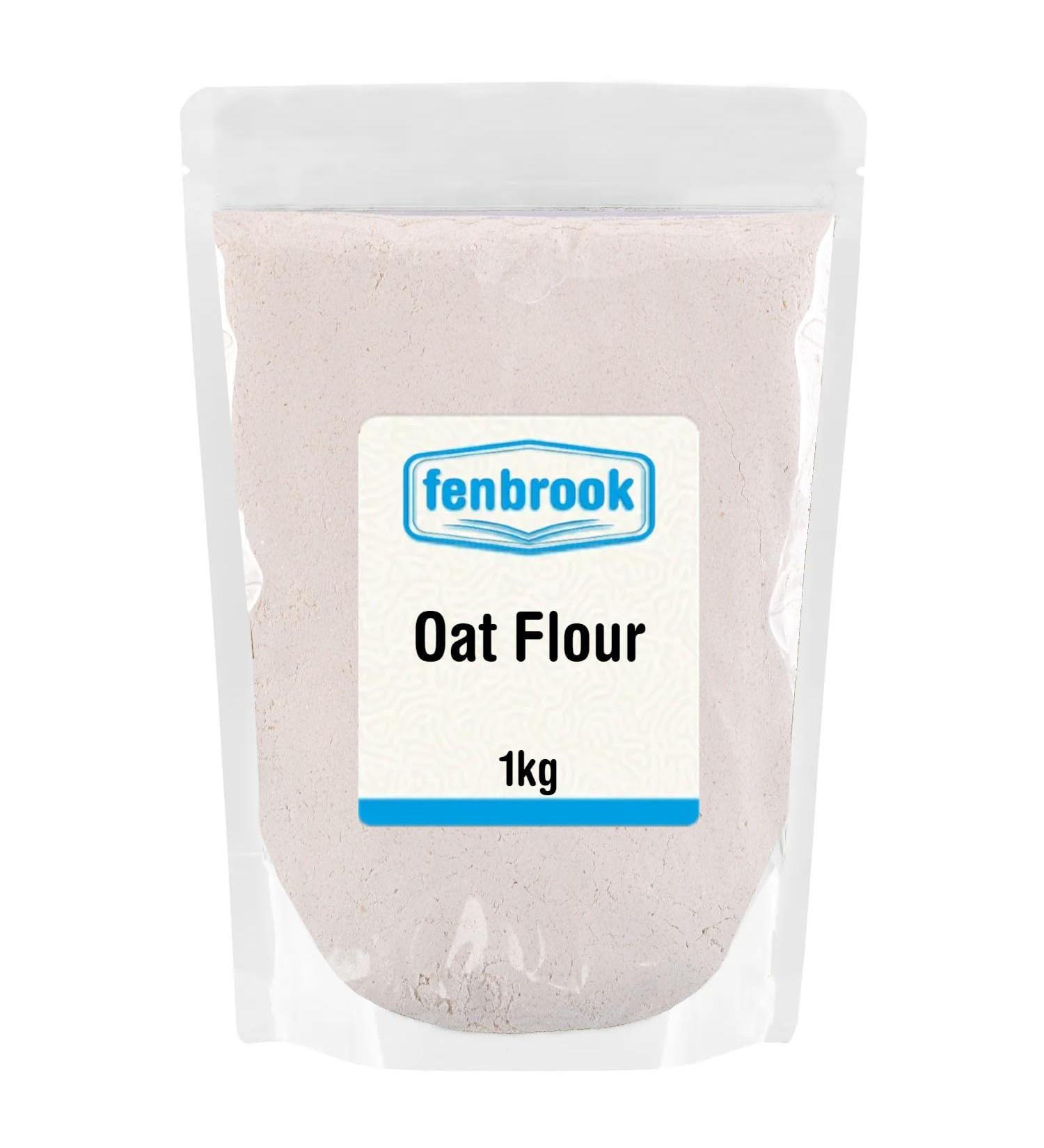 Oat Flour 1kg by Fenbrook Low-Carb Oat Flour with Protein & Dietary Fiber Vegan for Baking Cooking & More Non-GMO