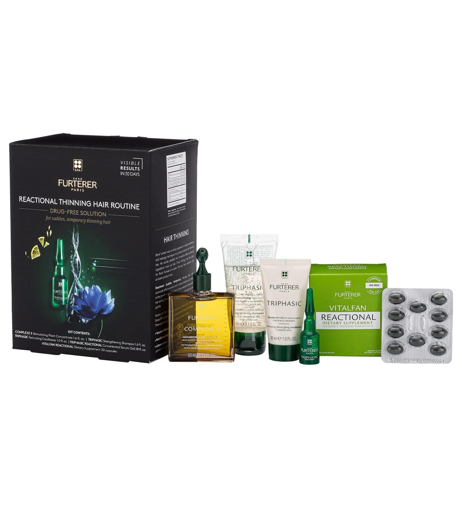 Rene Furterer Reactional Thinning Hair Ritual - Drug-Free Solution for Sudden Thinning Hair | International Shipping - Buy Online on GoSupps.com