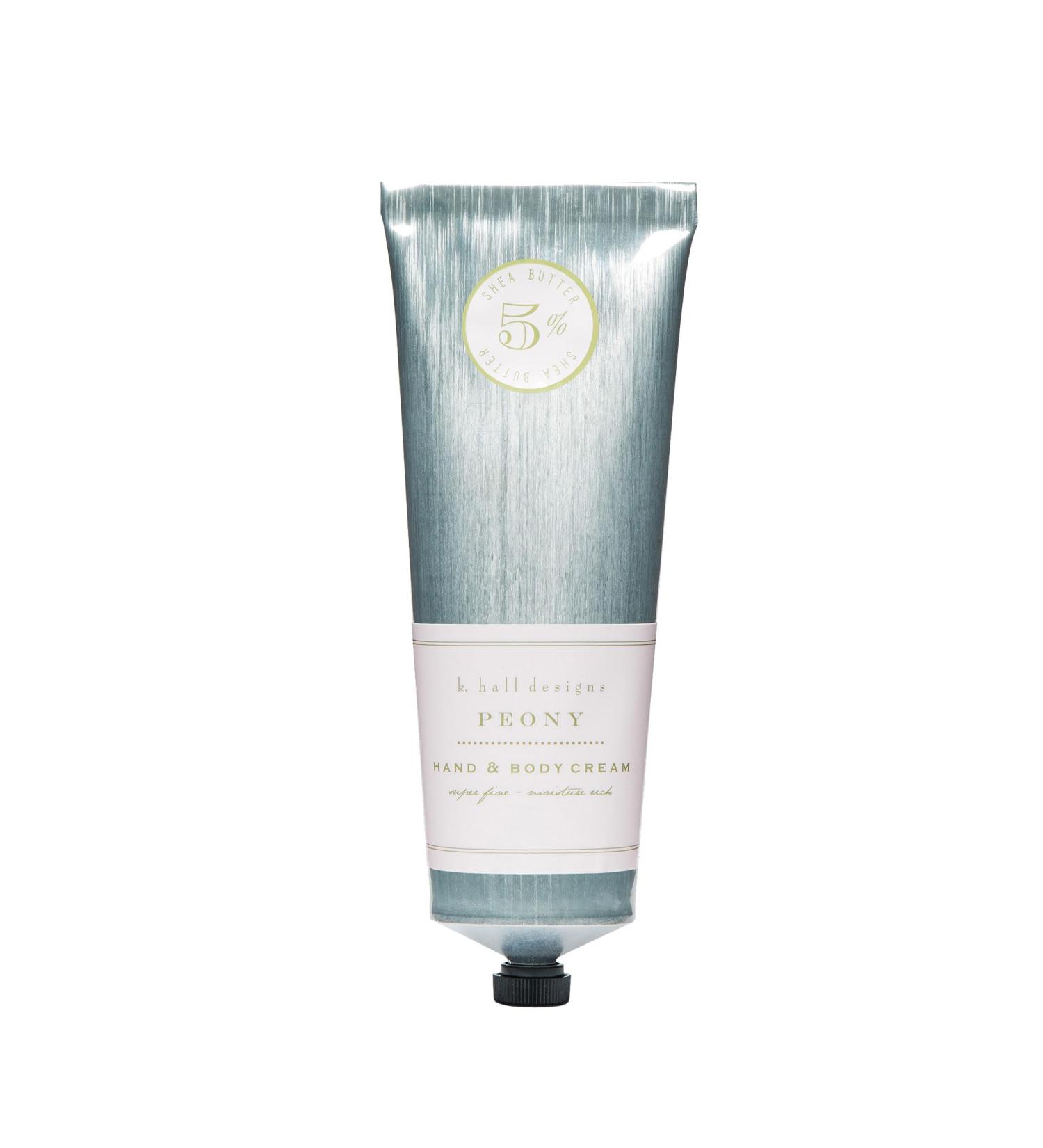 K. Hall Designs Peony Hand & Body Cream Peaceful Peony Scent with Watery Notes Shea Butter Lotion for Men & Women Relieves Dry Skin & Cracked Hands 3.4 fl oz - Buy Online on GoSupps.com