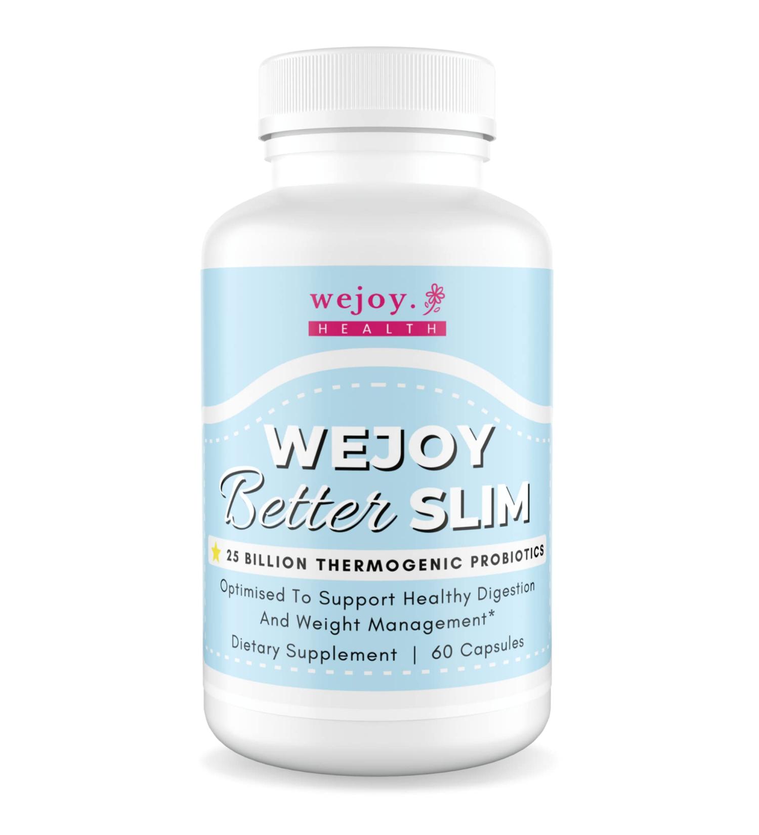 WEJOY Better Slim Thermogenic Probiotics for Women - Bloating Relief, Appetite Suppressant, Weight Loss, Detox Cleanse, Digestive Health - Lactobacillus Acidophilus - Buy Online on GoSupps.com