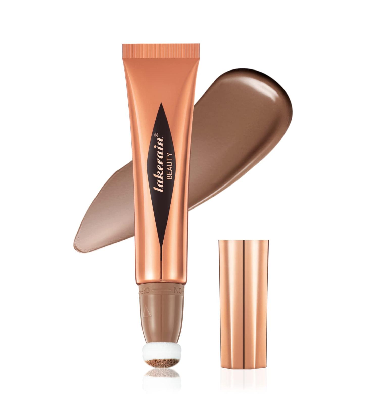 Silky Waterproof Liquid Contour Stick - Multi-Use Face Cheeks Makeup with Cushion Applicator (05 Contour) - Buy Online on GoSupps.com