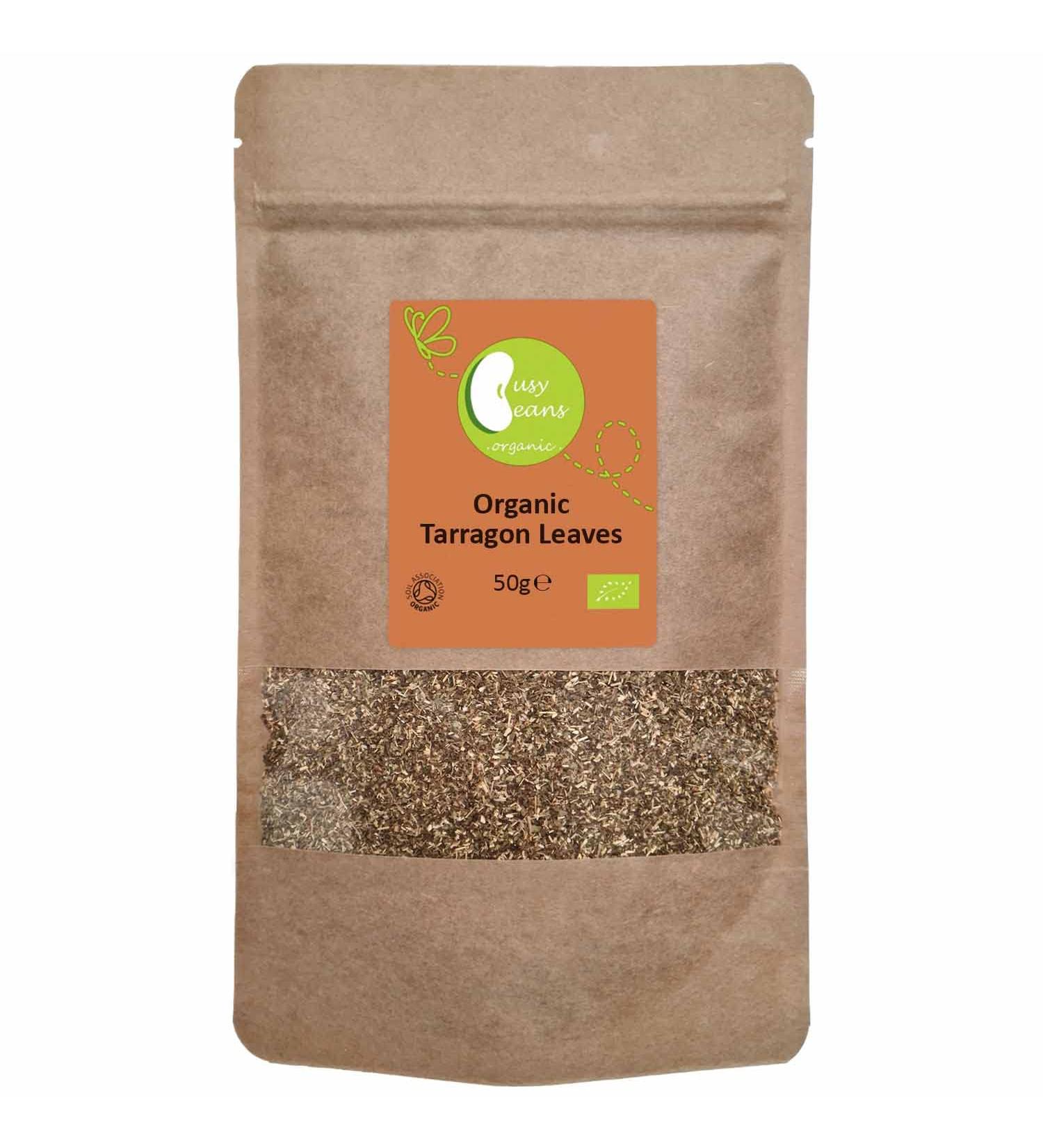 Organic Tarragon Leaves - Certified Organic - by Busy Beans Organic (50g) - Buy Online on GoSupps.com