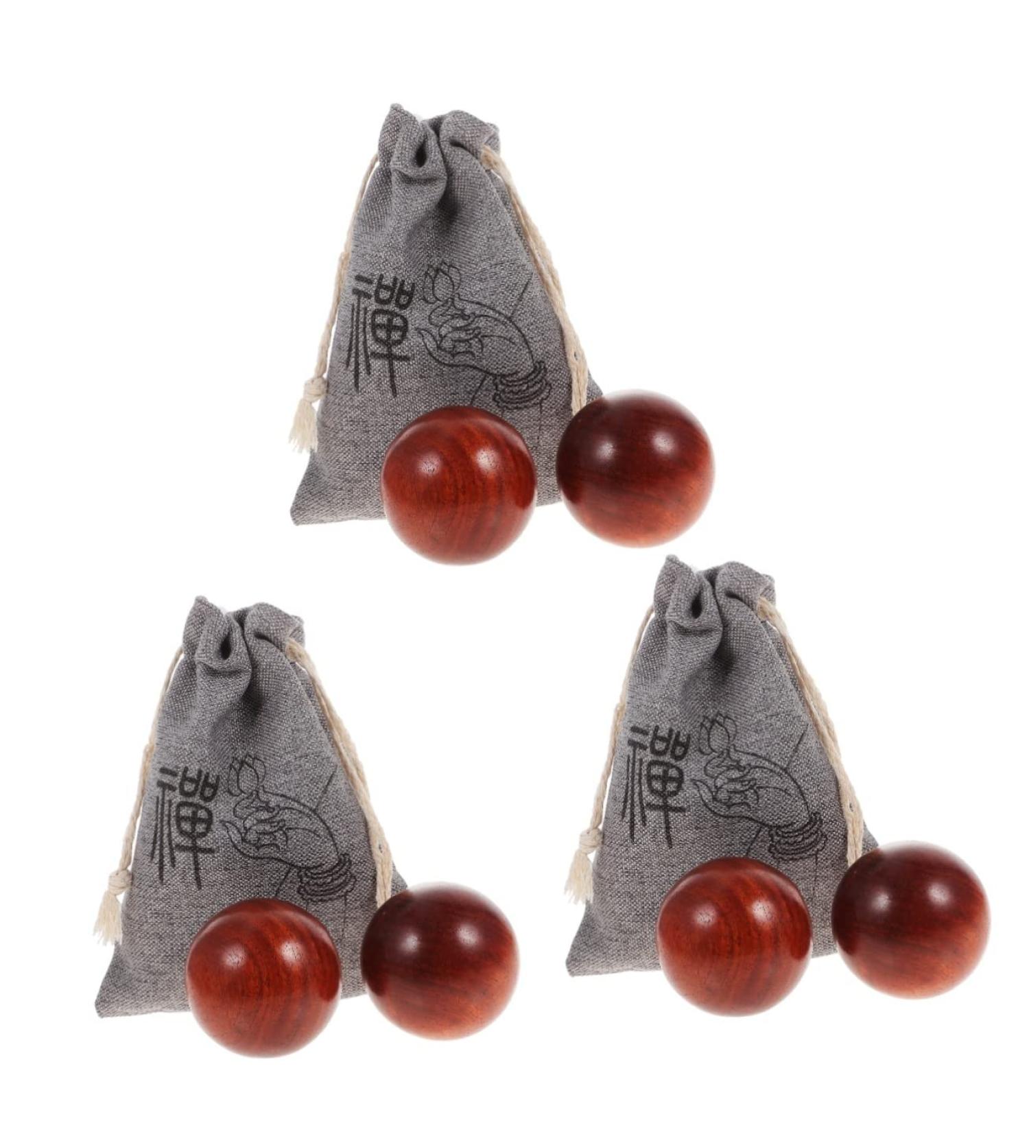 Magiclulu Handball Massage Ball - Wellness Gift for Health & Fitness | Wooden & Marble Therapy Device for Hand Massage & Exercises - Buy Online on GoSupps.com