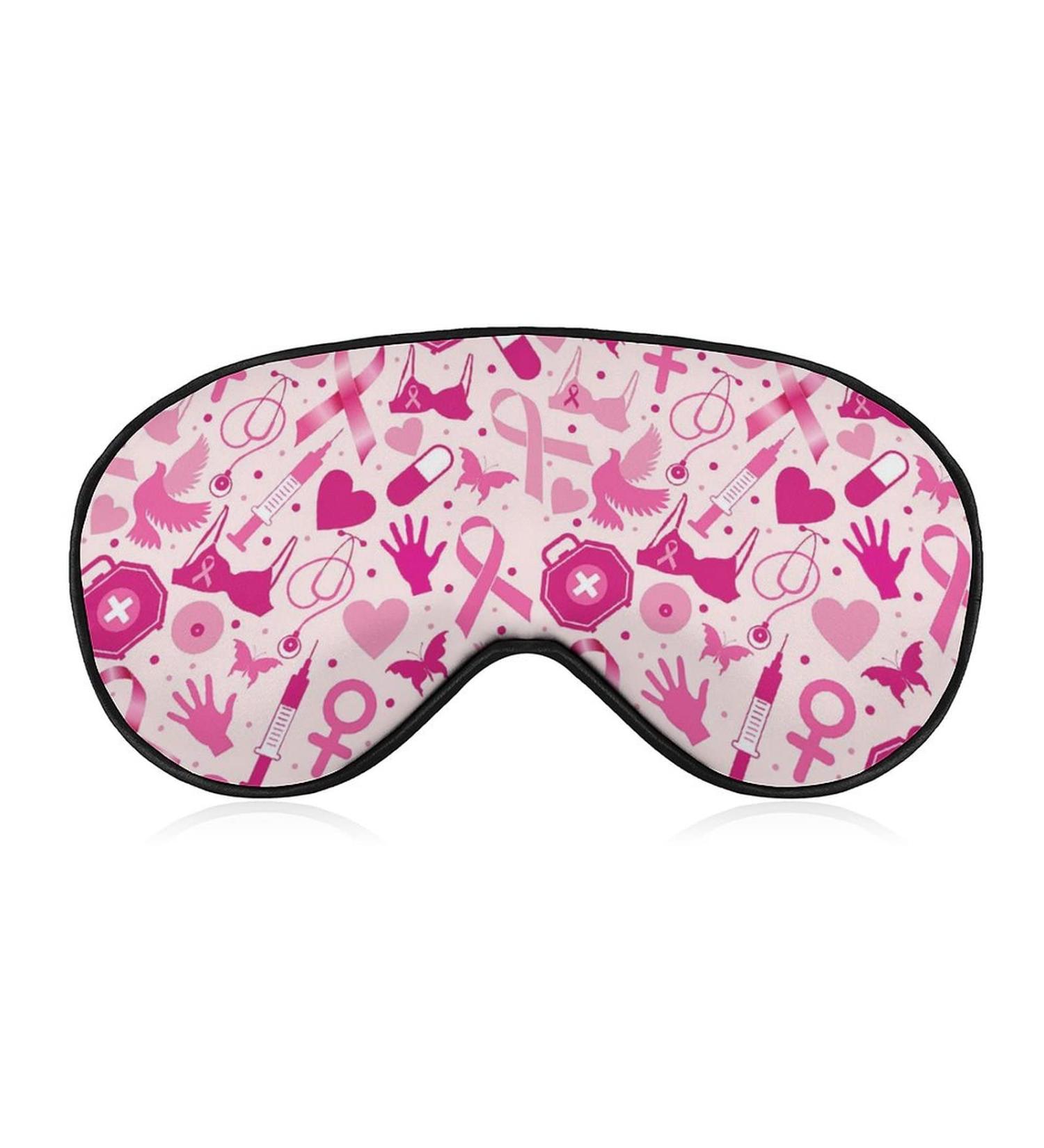 Breast Cancer Awareness Sleep Mask for Women | Adjustable Eye Shades with Elastic Strap | Comfortable & Stylish Sleeping Solution - Buy Online on GoSupps.com