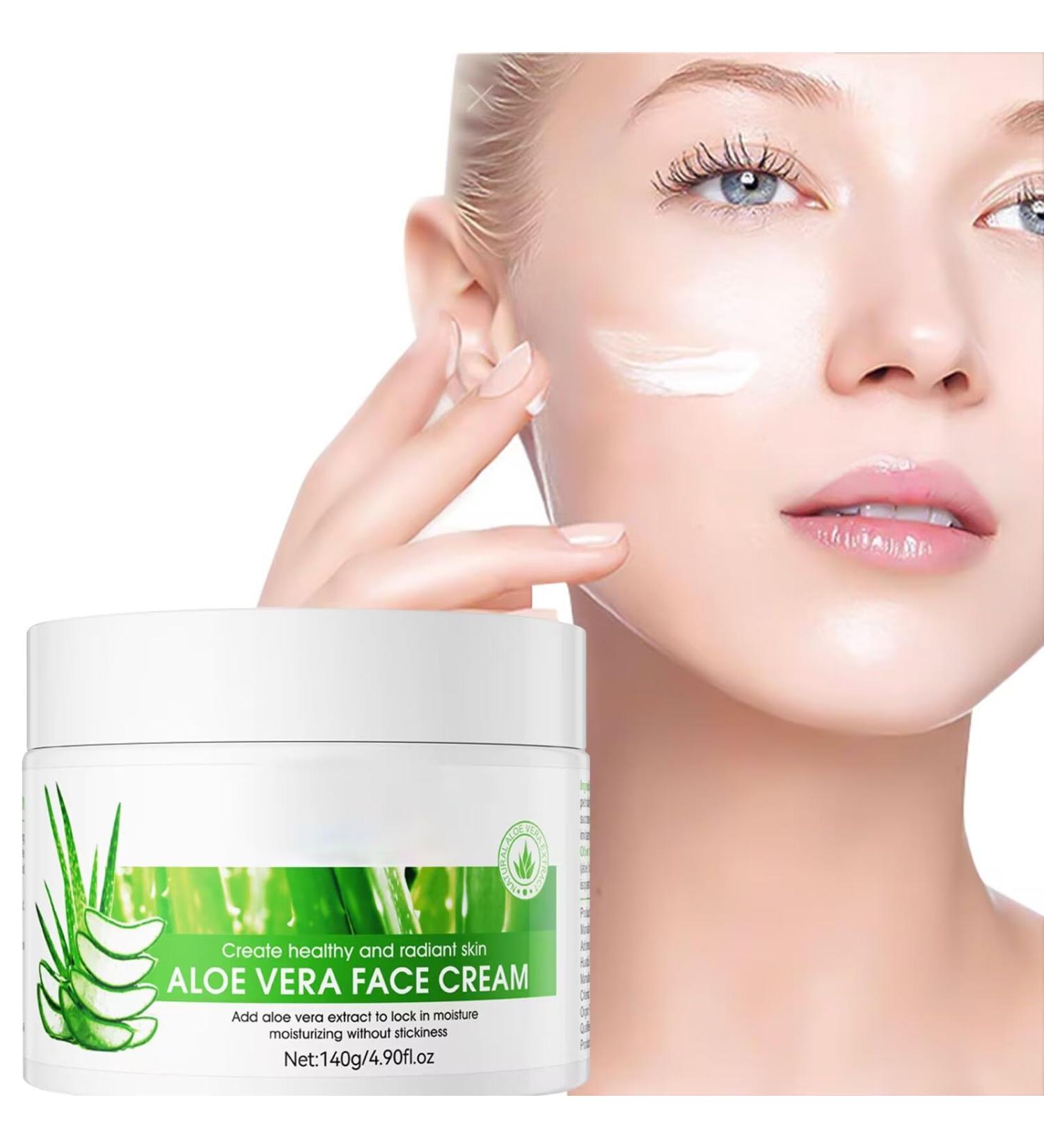 Aloe Vera Gel Face Cream Aloe Vera Moisturiser Natural Aloe Cream for Dry Natural Aloe Vera Gel Pure Aloe Vera Gel Natural Aloe Cream for Dry Organic Aloe Vera Hydrating Face Moisturiser 140g - Buy Online on GoSupps.com