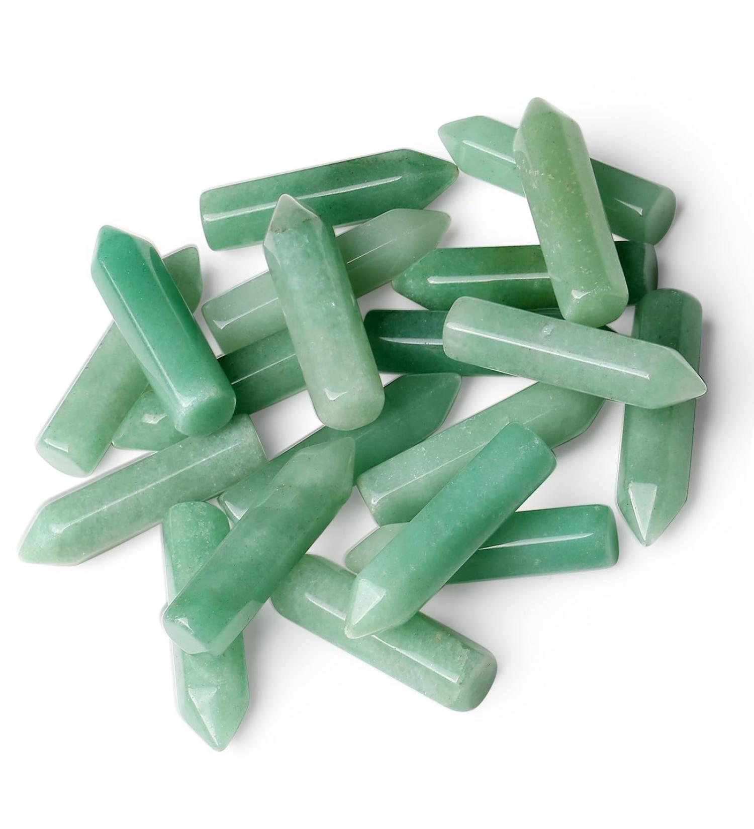 MAIBAOTA Green Aventurine Healing Crystals Gifts Wands Hexagonal Pointed Gemstones Set Bulk for Women Beginner Chakra Stones Nature Reiki Spiritual Energy Balancing Protection Crystal 10pcs - Buy Online on GoSupps.com