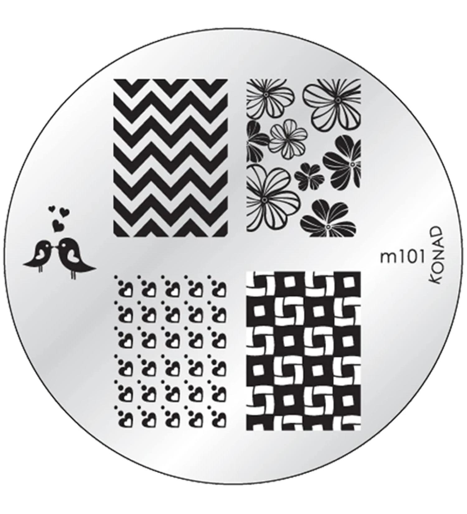 Konad stencil stamping stamping stencil M101