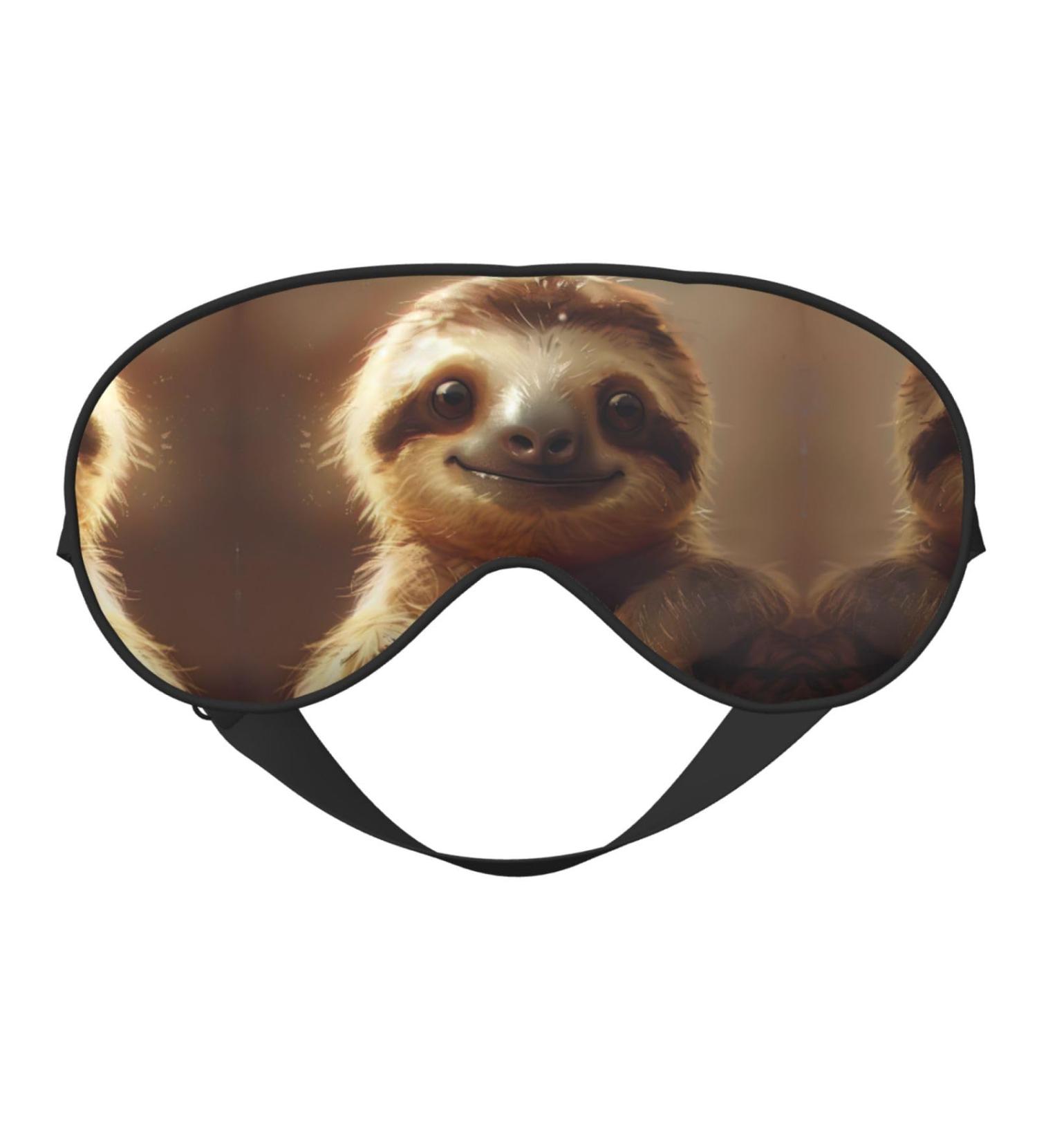 SSIMOO Adorable Sloth Sleep Mask - Adjustable Breathable Eye Mask for Comfortable Sleep | International Shipping Available - Buy Online on GoSupps.com