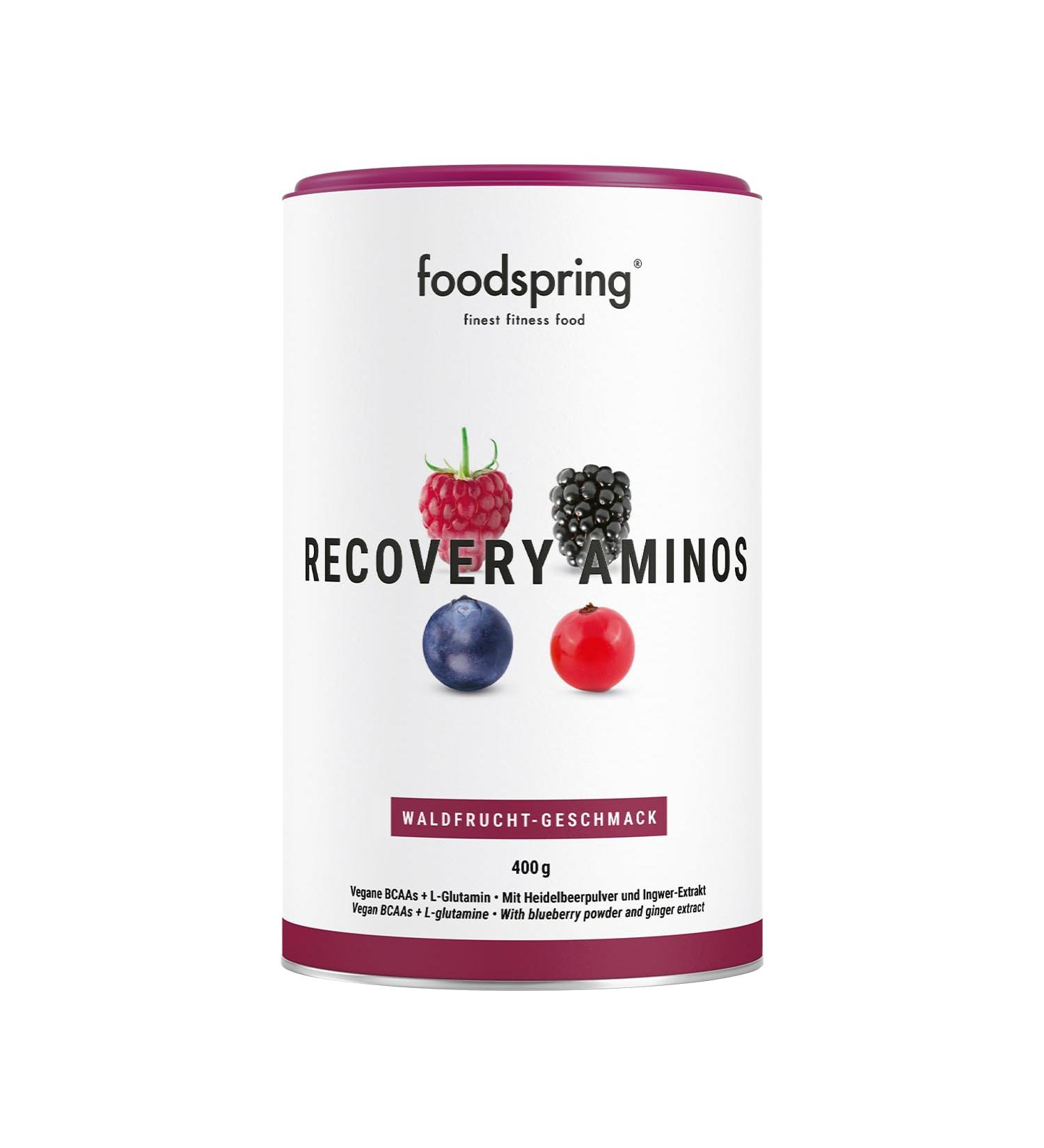Foodspring Recovery Aminos 400g - Wild Berry | Clean Post-Workout Recovery Without Artificial Flavors - Shop Now! - Buy Online on GoSupps.com
