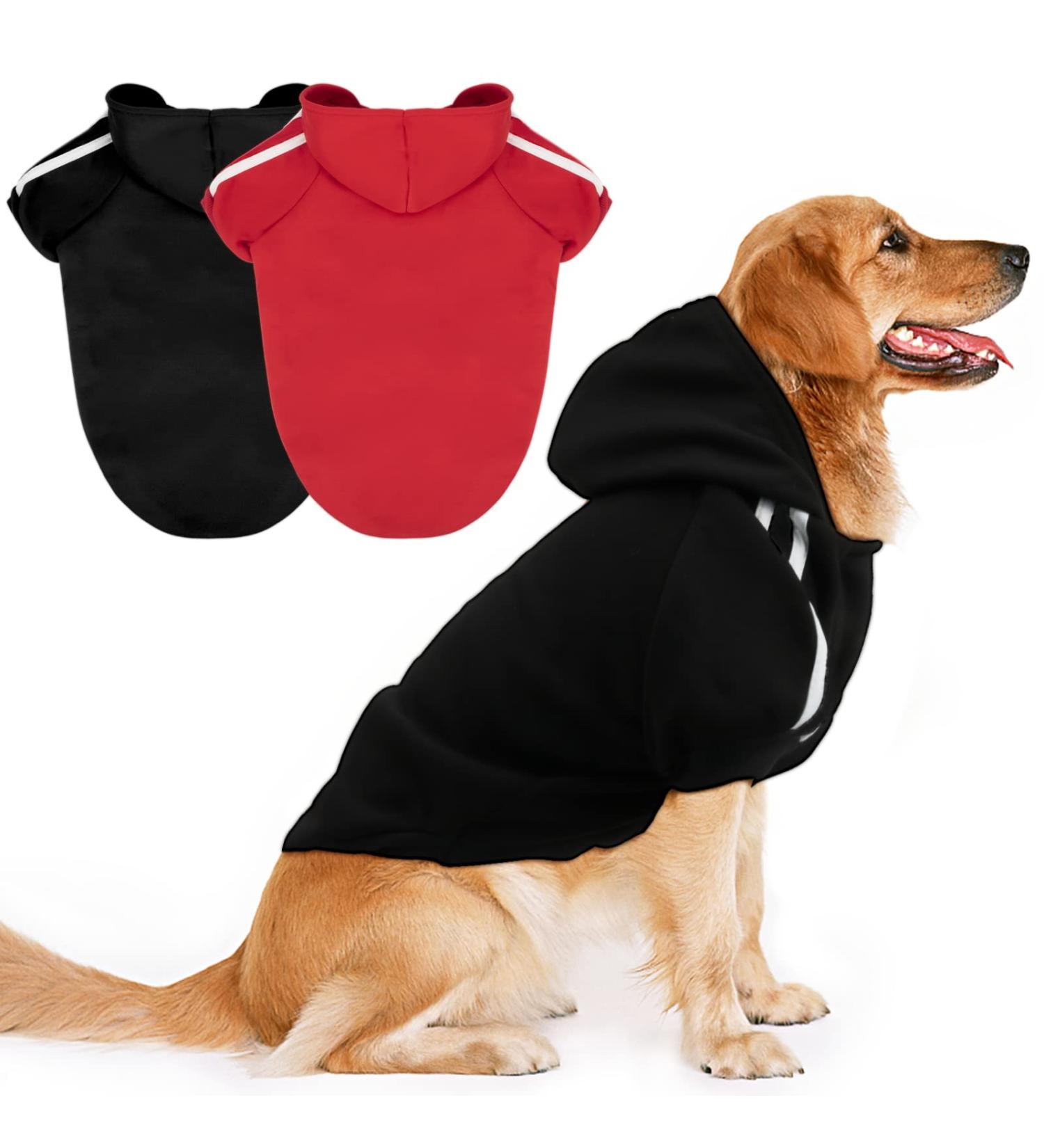 Ranypet 2-Piece Large Dog Hoodies | Warm Pet Sweater for Medium & Large Dogs (7XL Chest 78cm Back 62cm) - Cozy Dog Clothing - Buy Online on GoSupps.com