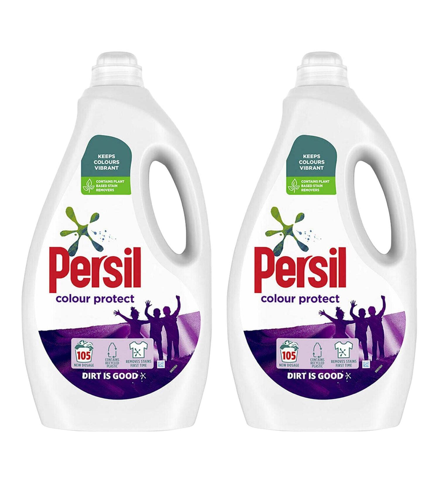 Persil Colour Protect Laundry Washing Liquid Detergent Plant Based Biodegradable Stain Remover 2.835L 105 Washes (Buy 2) - Buy Online on GoSupps.com
