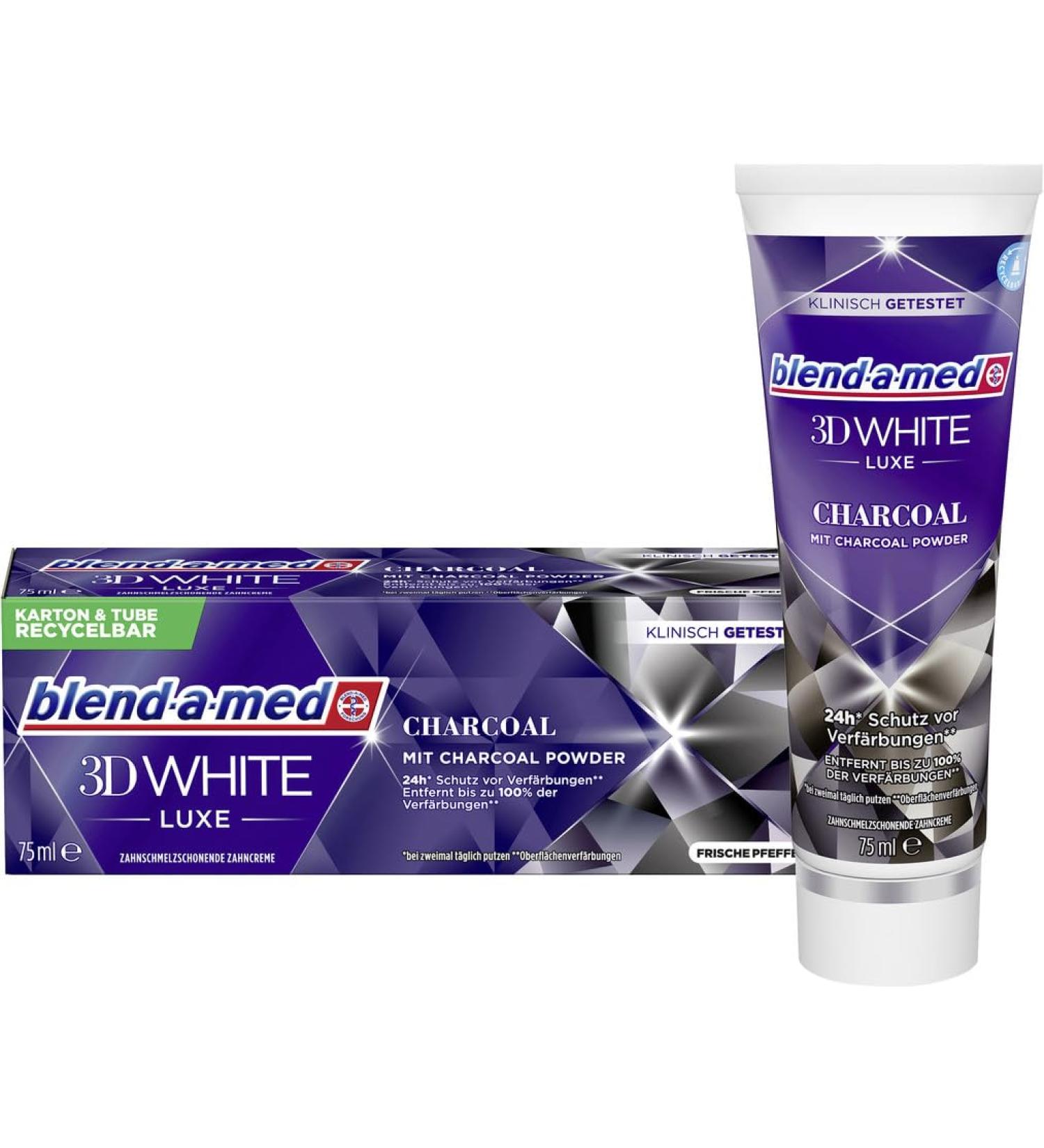 blend-a-med Toothpaste 3D White Luxe With Activated Charcoal 75 ml