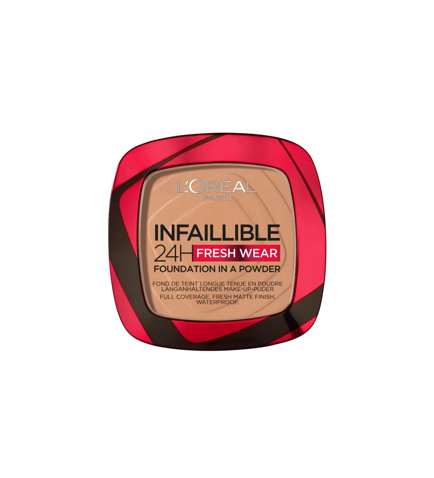 L'Oreal Paris Foundation in a Powder Longwear Coverage with a Mattifying Finish Water- and Heat-Resistant Infallible 24H Fresh Wear 260 Golden Sun 260 Golden Sun 9 g (Pack of 1) - Buy Online on GoSupps.com
