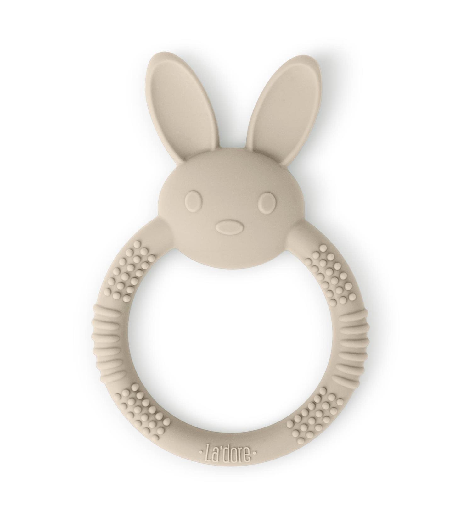 La'dore Baby Teething Toy - Soft Food-Grade Silicone Teether for Babies - Cute Bunny Shape - Easy to Clean - Infant Teething Ring - Buy Online on GoSupps.com
