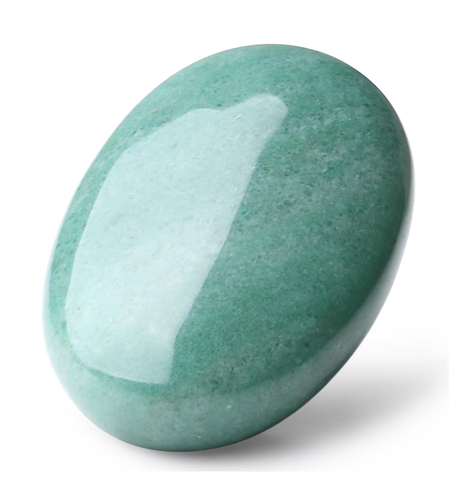 MAIBAOTA 2.4" Green Aventurine Healing Crystal Gemstones Pocket Polished Gifts Oval Shape Reiki Spiritual Energy Nature Crystals for Women Men Relief Balancing Stress Divination Meditation - Buy Online on GoSupps.com