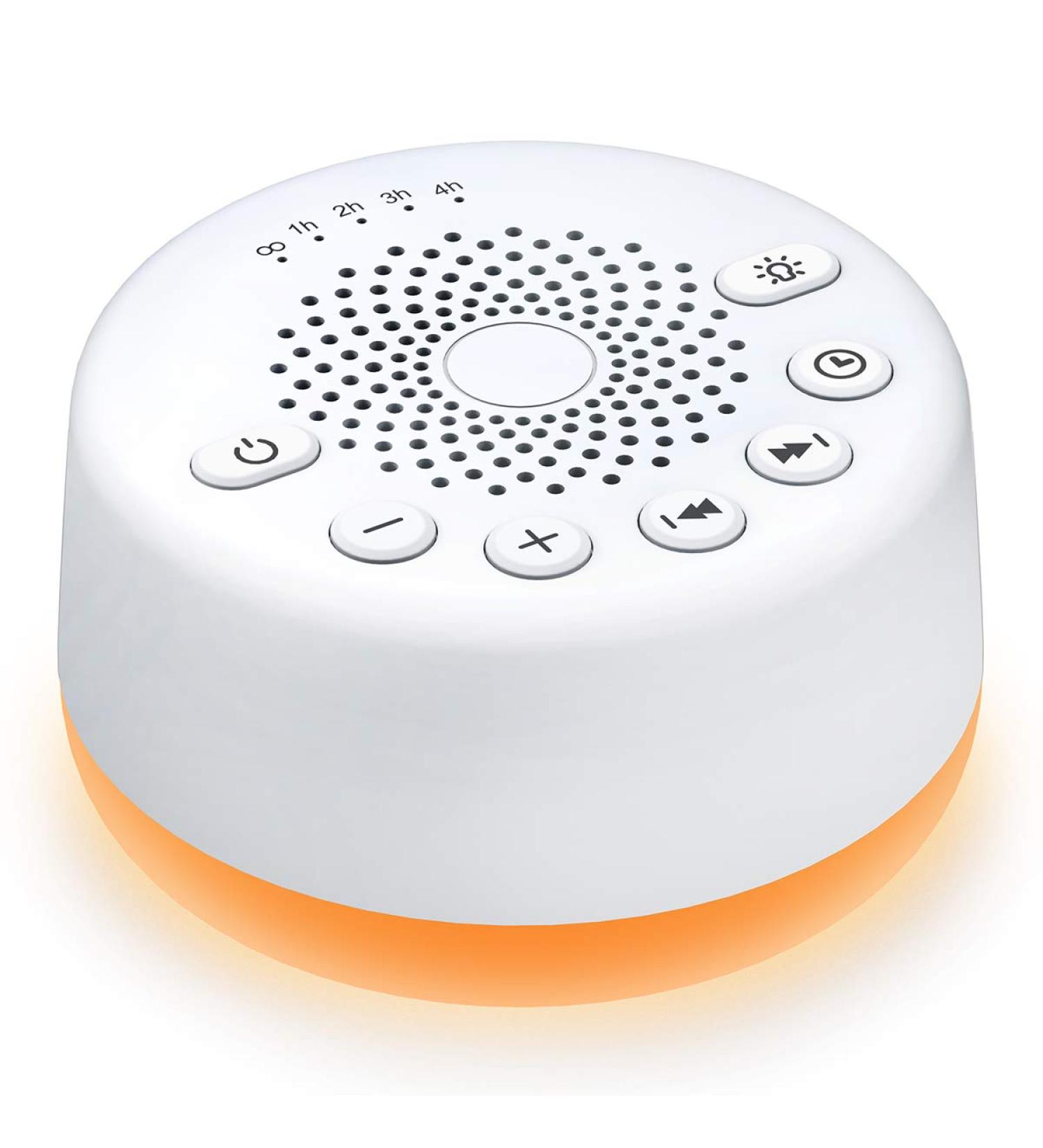 Easysleep White Noise Machine with 25 Soothing Sounds, Night Lights, Memory Function - 32 Levels of Volume, 5 Sleep Timer - AC/USB Powered for Relaxation - Buy Online on GoSupps.com