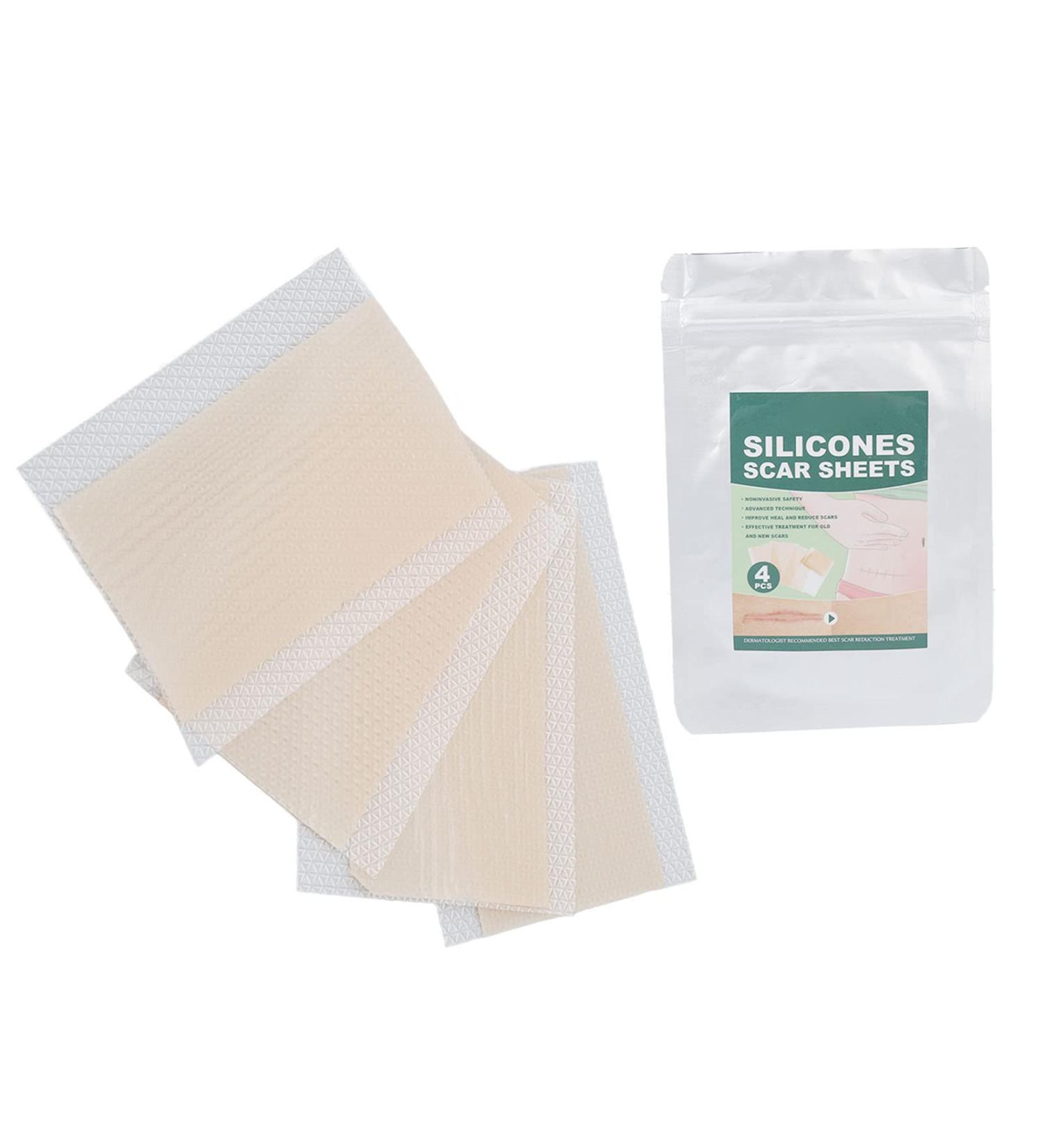 Professional Silicone Scar Removal Sheets - Reusable Gel Strips for Keloid, C-Section, Surgery, Burn, Acne - Stretch Marks Patch Away Tape - Buy Online on GoSupps.com