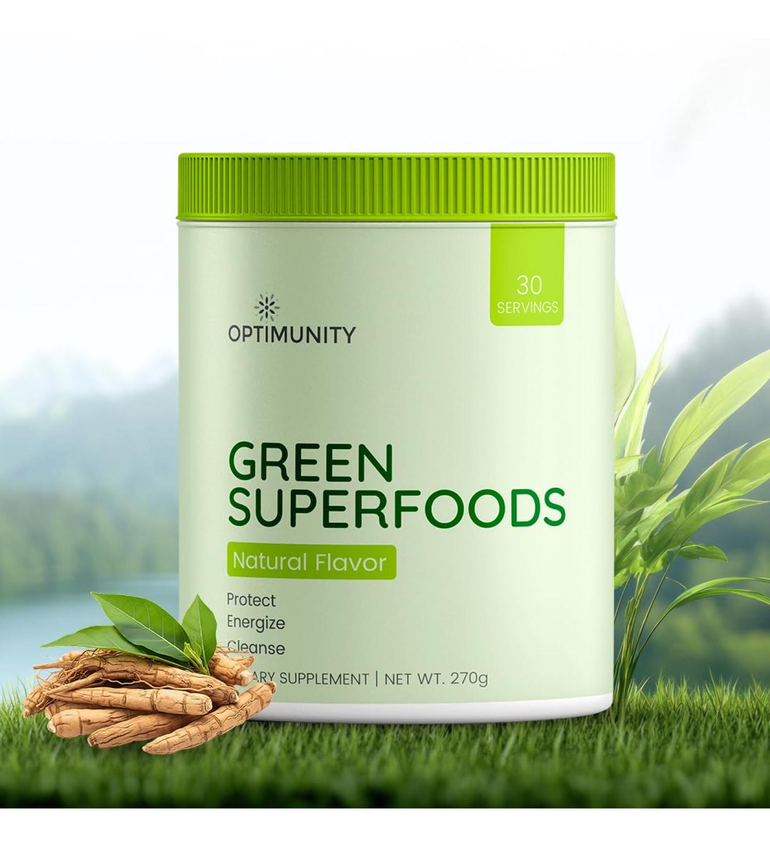 Greens Powder Daily Drink Mix with Spirulina Vegetables & Probiotics Digestive Enzymes | Detox Health & Wellness Support | Vegan Protein Non-GMO Gluten-Free No Additives 30 Servings Unflavoured 1 Ounce (Pack of 1) - Buy Online on GoSupps.com