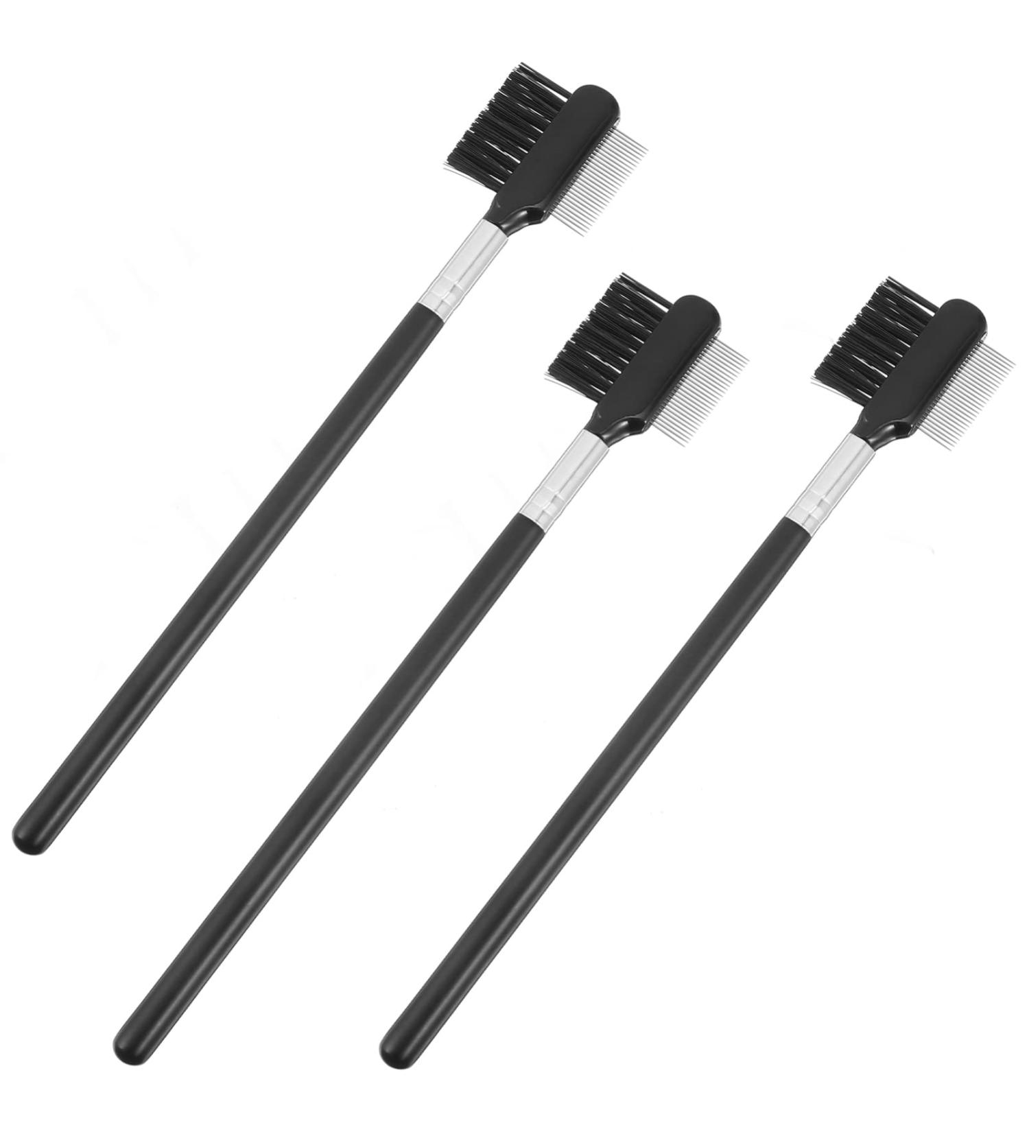 FRCOLOR 3pcs Double Head Eyebrow & Eyelash Comb Set - Curler & Grooming Brush for Perfect Makeup | International Shipping Available - Buy Online on GoSupps.com