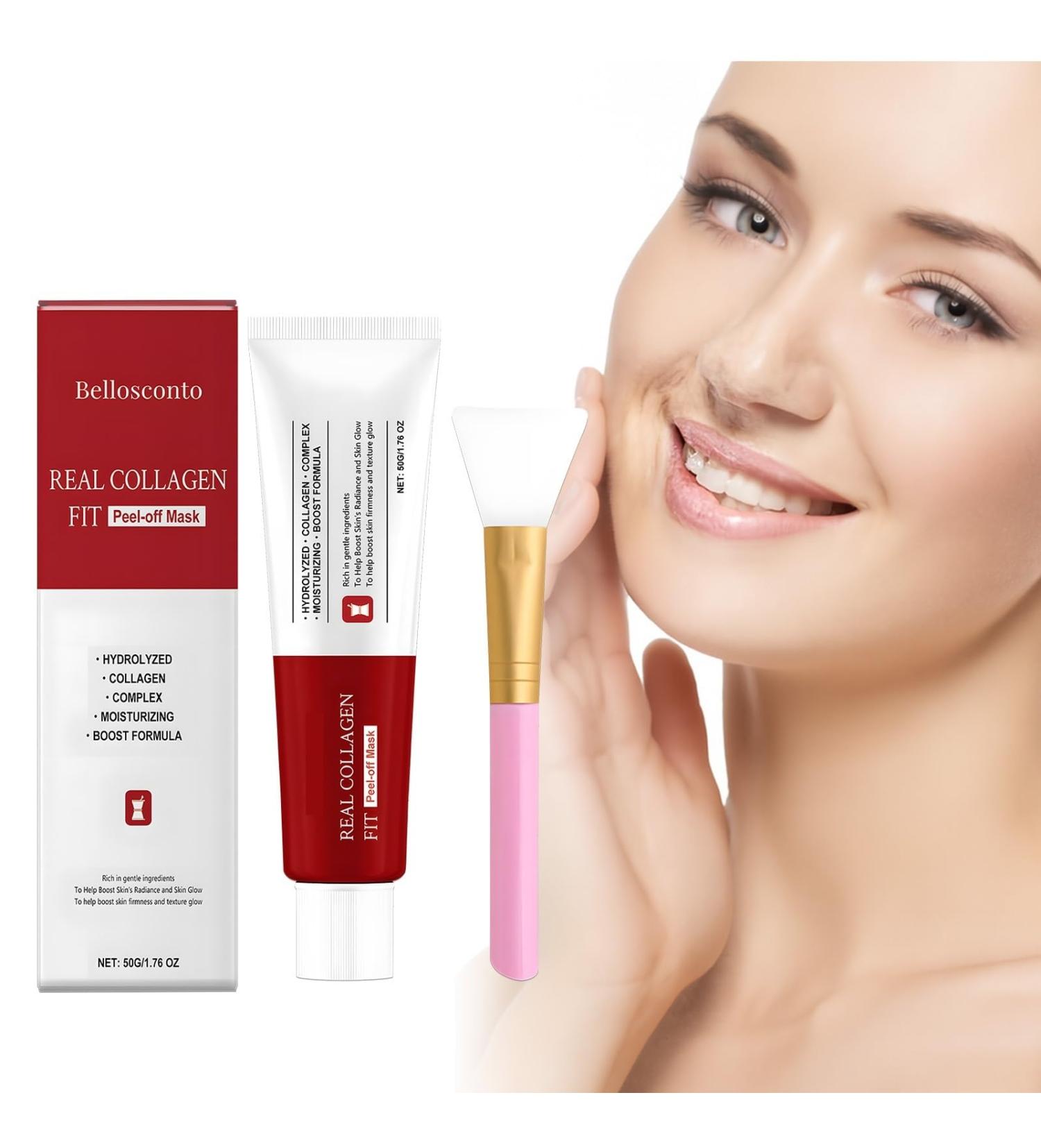 futiu Collagen Peel-Off Mask With PVA & Glycerin - Tightens Pores Boosts Smoothness Enhances Firmness Reduces Blackheads Nourishes Skin(#2) - Buy Online on GoSupps.com