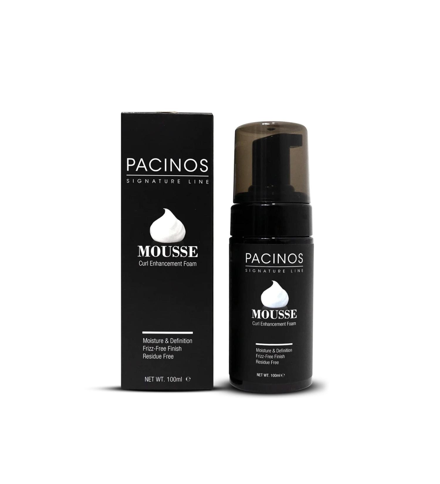 Pacinos Signature Line Curl Enhancing Mousse: Light-Medium Hold Low Shine Hydrating & Volumizing Styling Foam for All Hair Types: Curl Activator & Anti-Frizz 100 mL - Buy Online on GoSupps.com