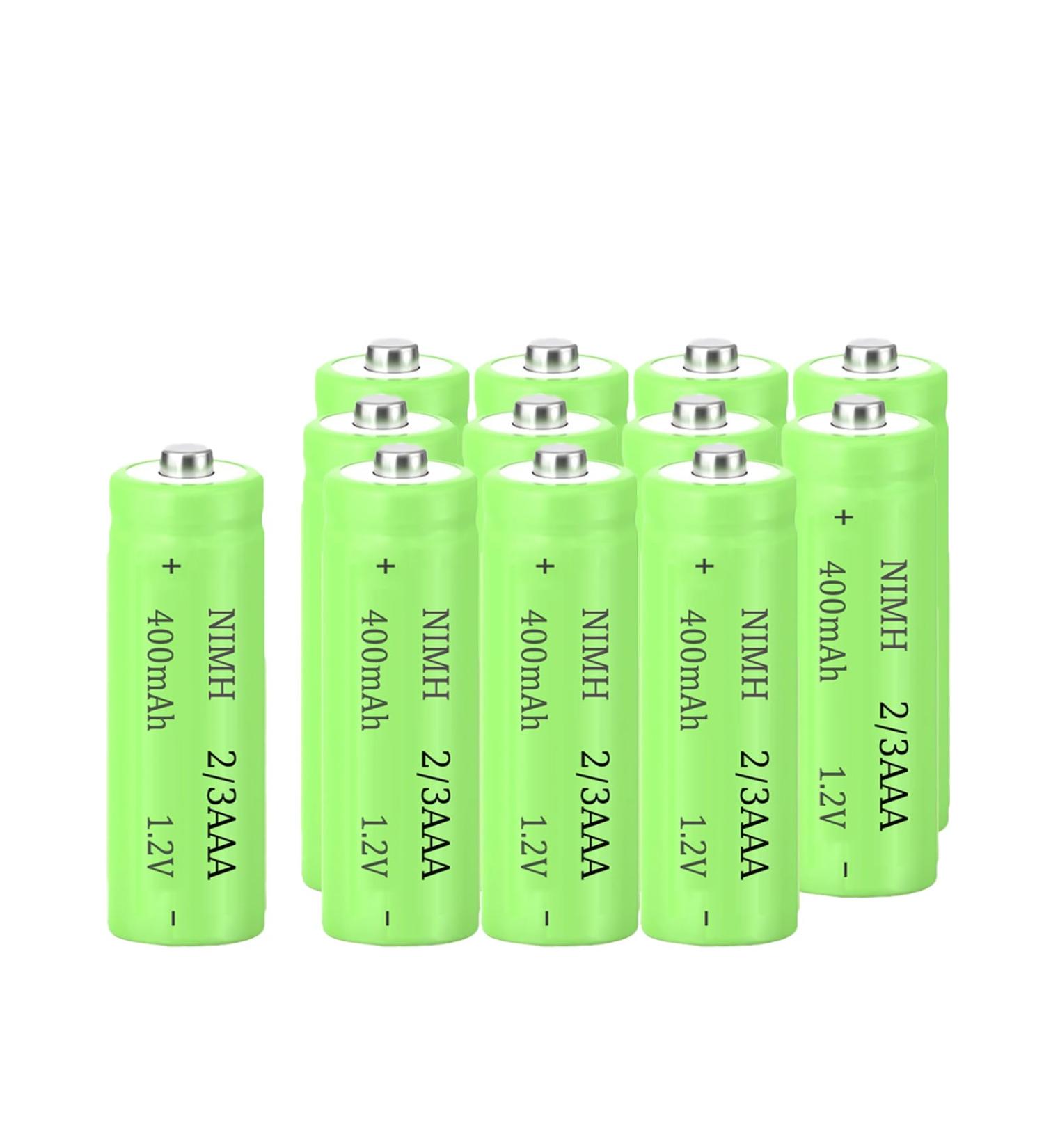 1.2V 400mAh NiMH Rechargeable Batteries - 12 Pack Button Top for DIY LED Solar Lights | International Shipping Available - Buy Online on GoSupps.com