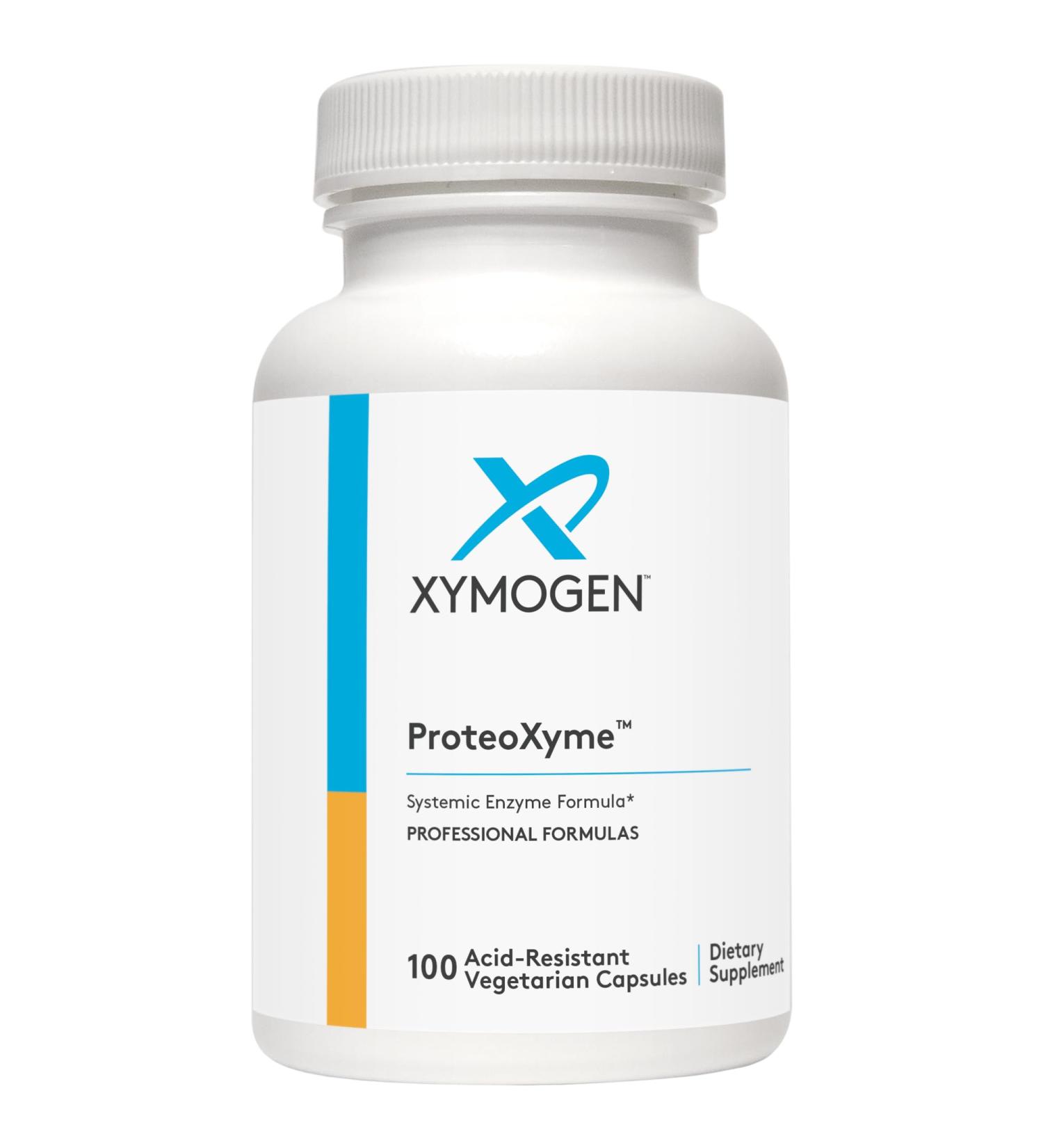 XYMOGEN ProteoXyme - Pancreatic Enzymes, Serrapeptase, Rutin, Papain & Bromelain - Designed to Support Tissue Integrity & Healthy Immune System Balance (100 Acid-Resistant Capsules) - Buy Online on GoSupps.com