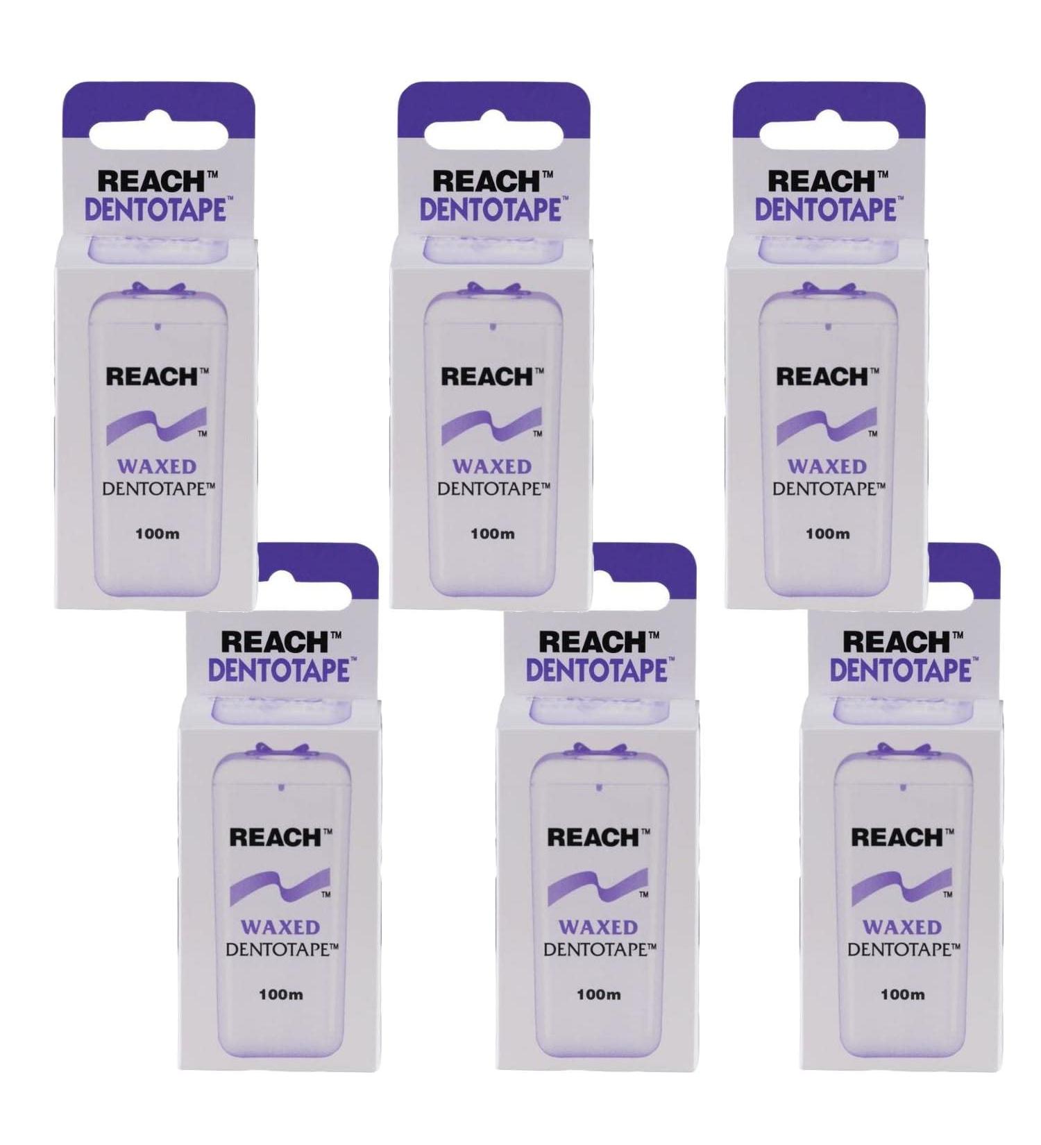 Johnson & Johnson Reach Dentotape waxed 100m pack of 6 (6x 100m)